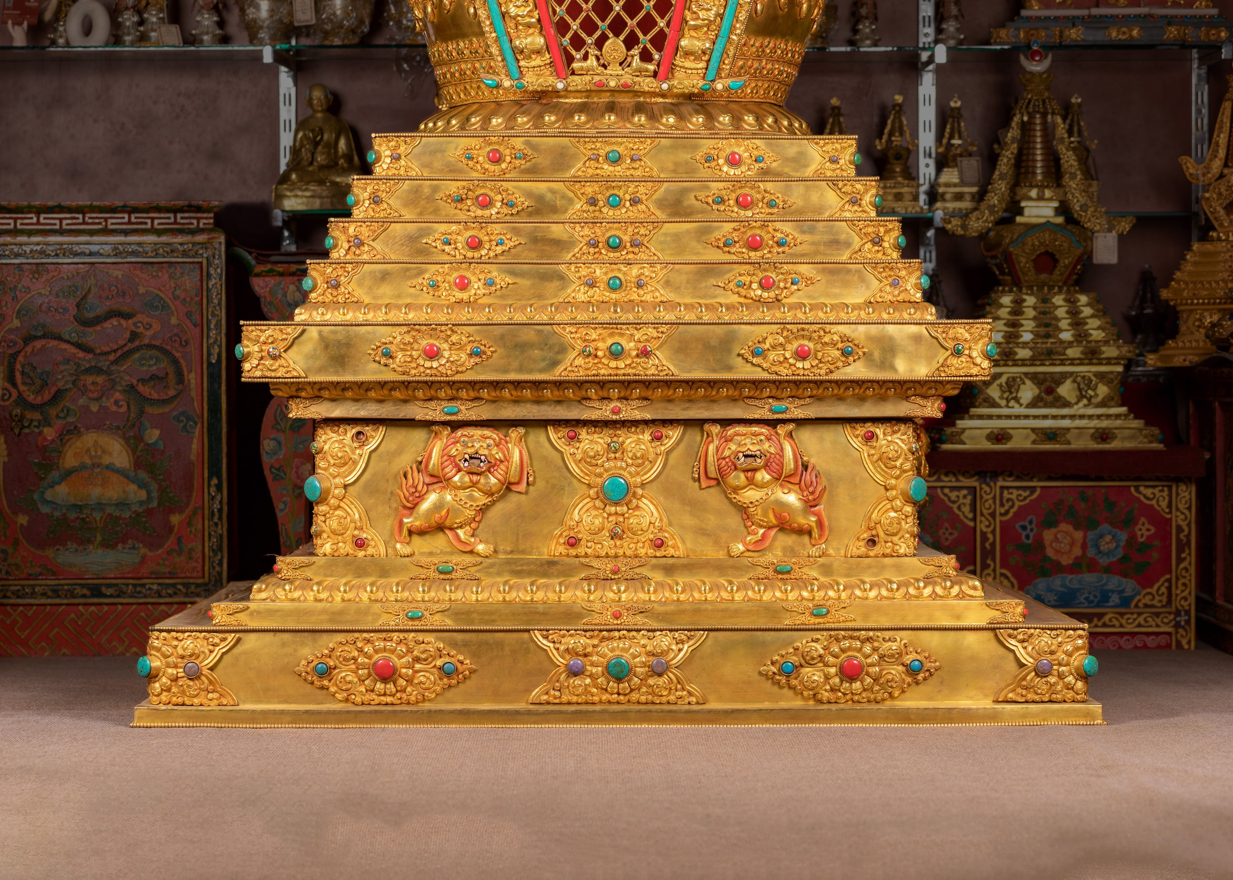 Copper Stupa Symbol of Enlightenment | Grand Tibetan Stupa of Wisdom