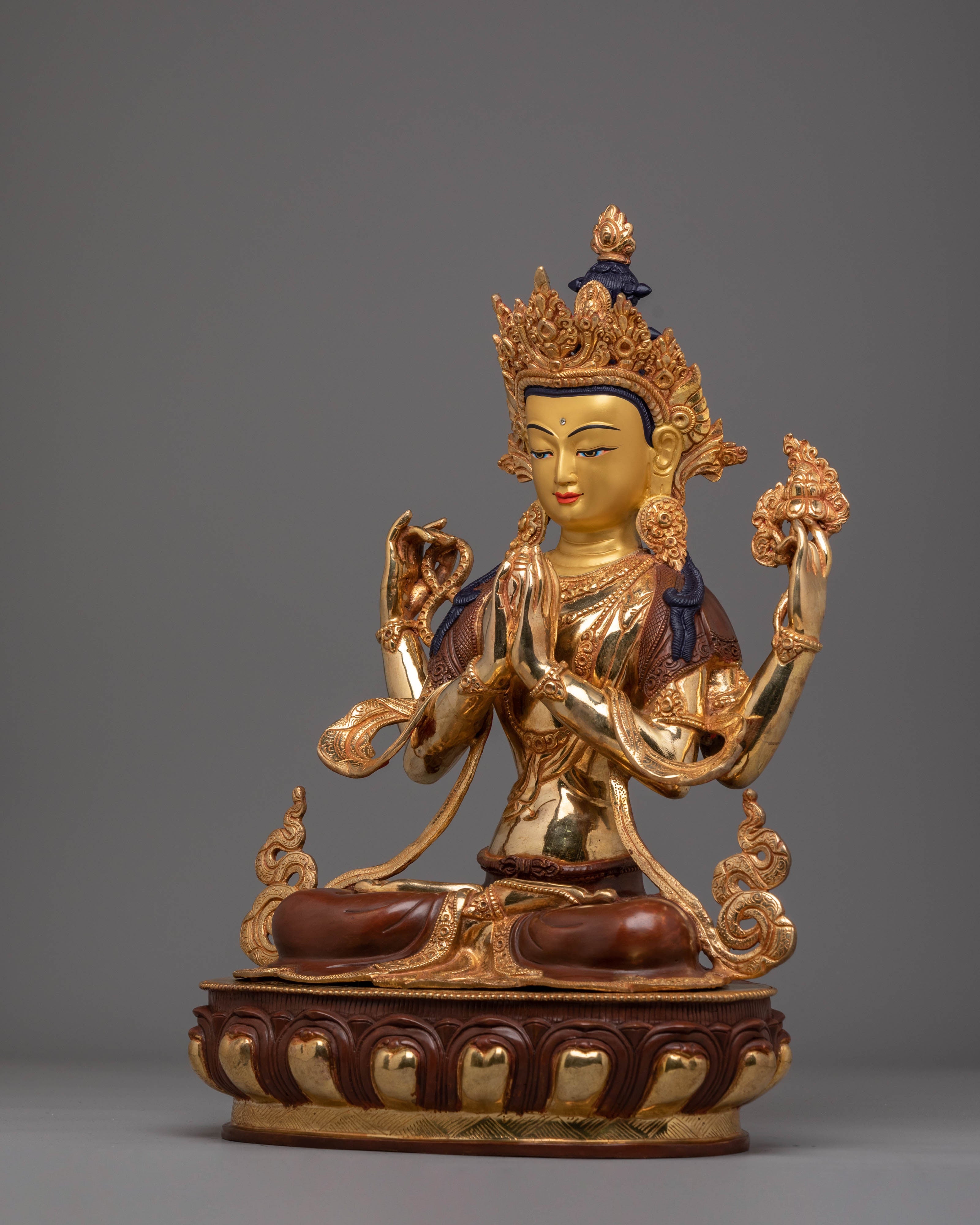 Handmade Bodhisattva Avalokiteshvara Statue | Buddhist Compassion Sculpture