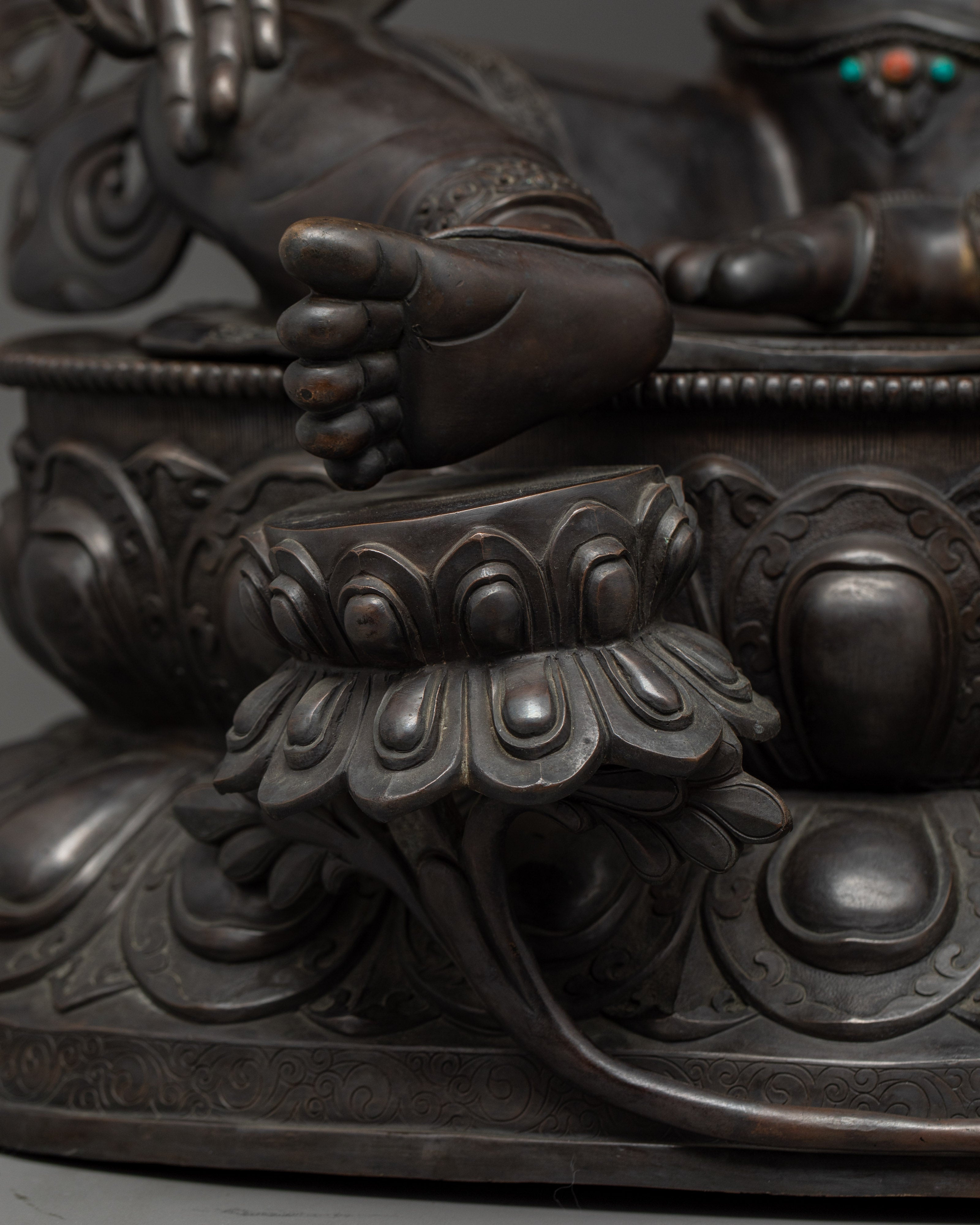 Longevity Deity Green Tara Compassion Goddess | Tibetan Healing Statue