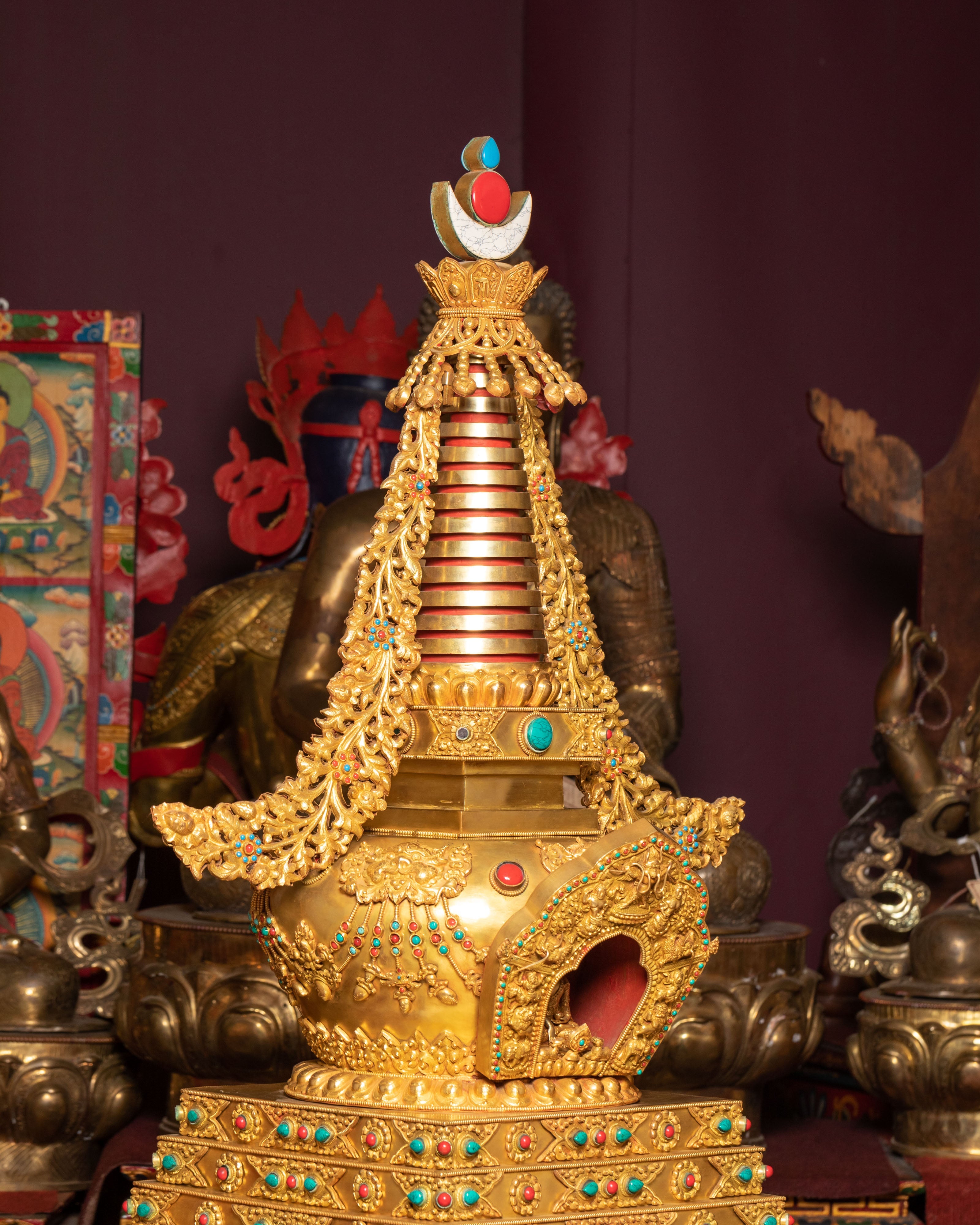 Large Golden Stupa | Path to Enlightenment