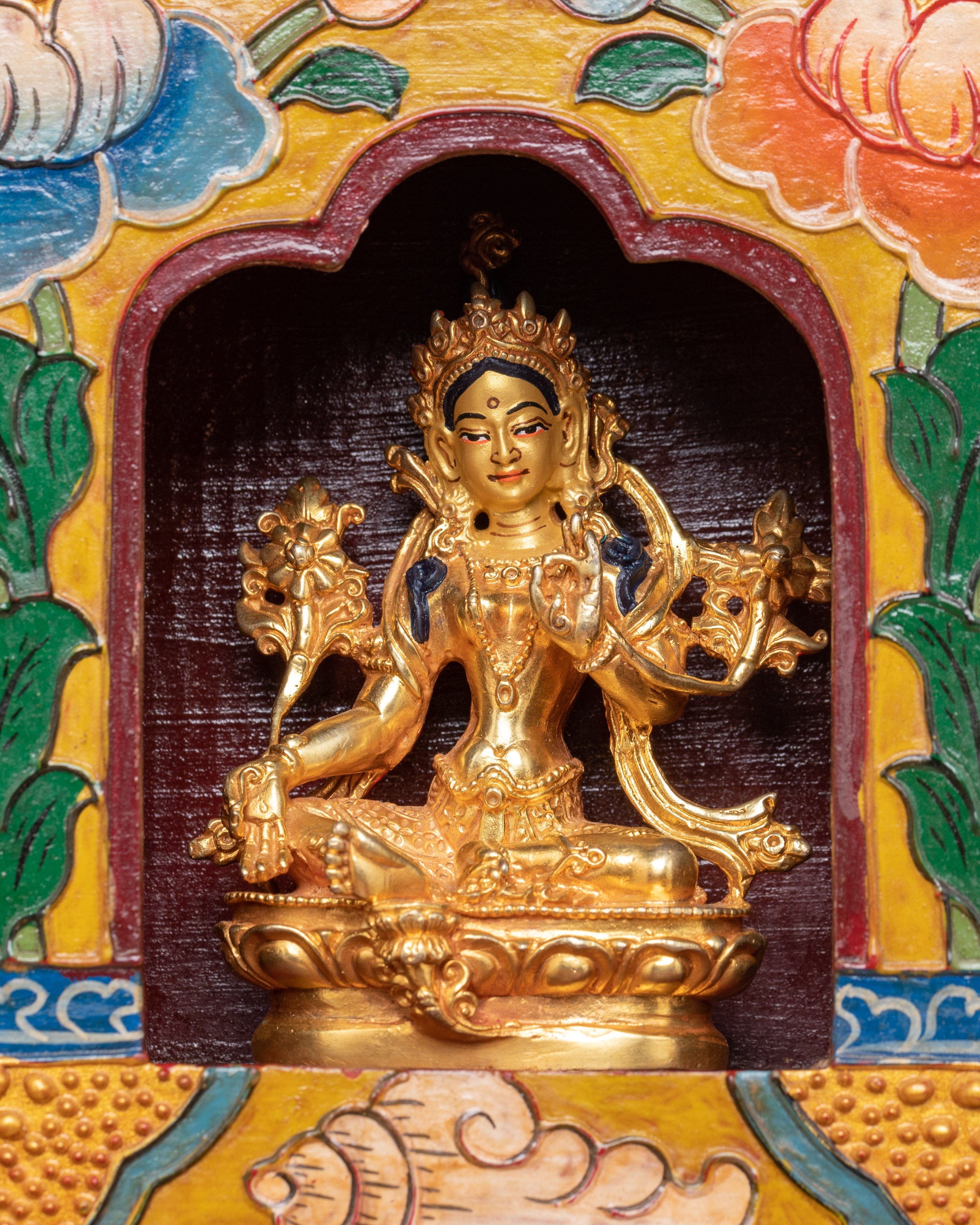 Buddhist Altar Box with Buddha Statue | Altar and Meditation Decor