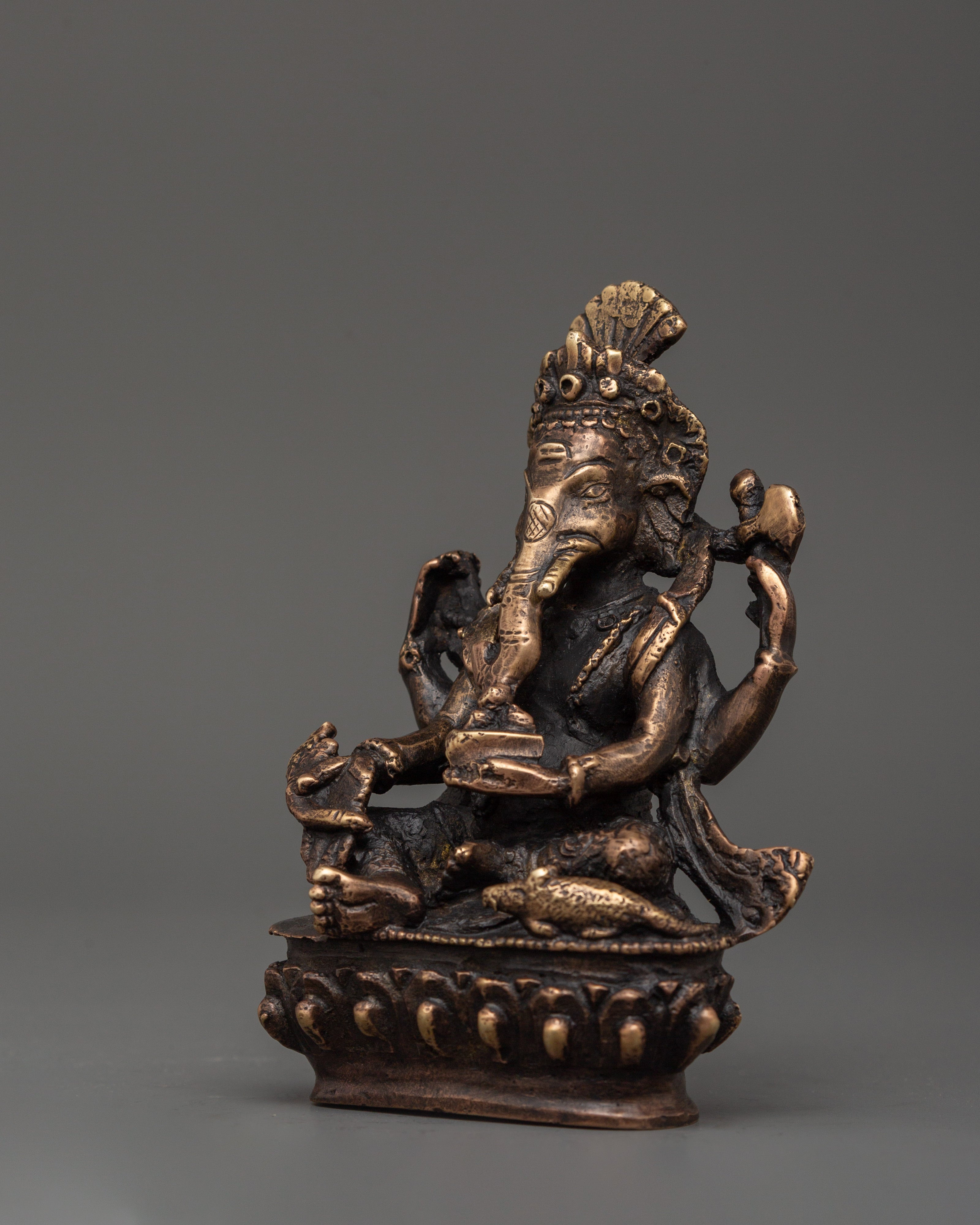 Handmade Hindu Deity Sculpture of Ganesh | Symbol of Wisdom