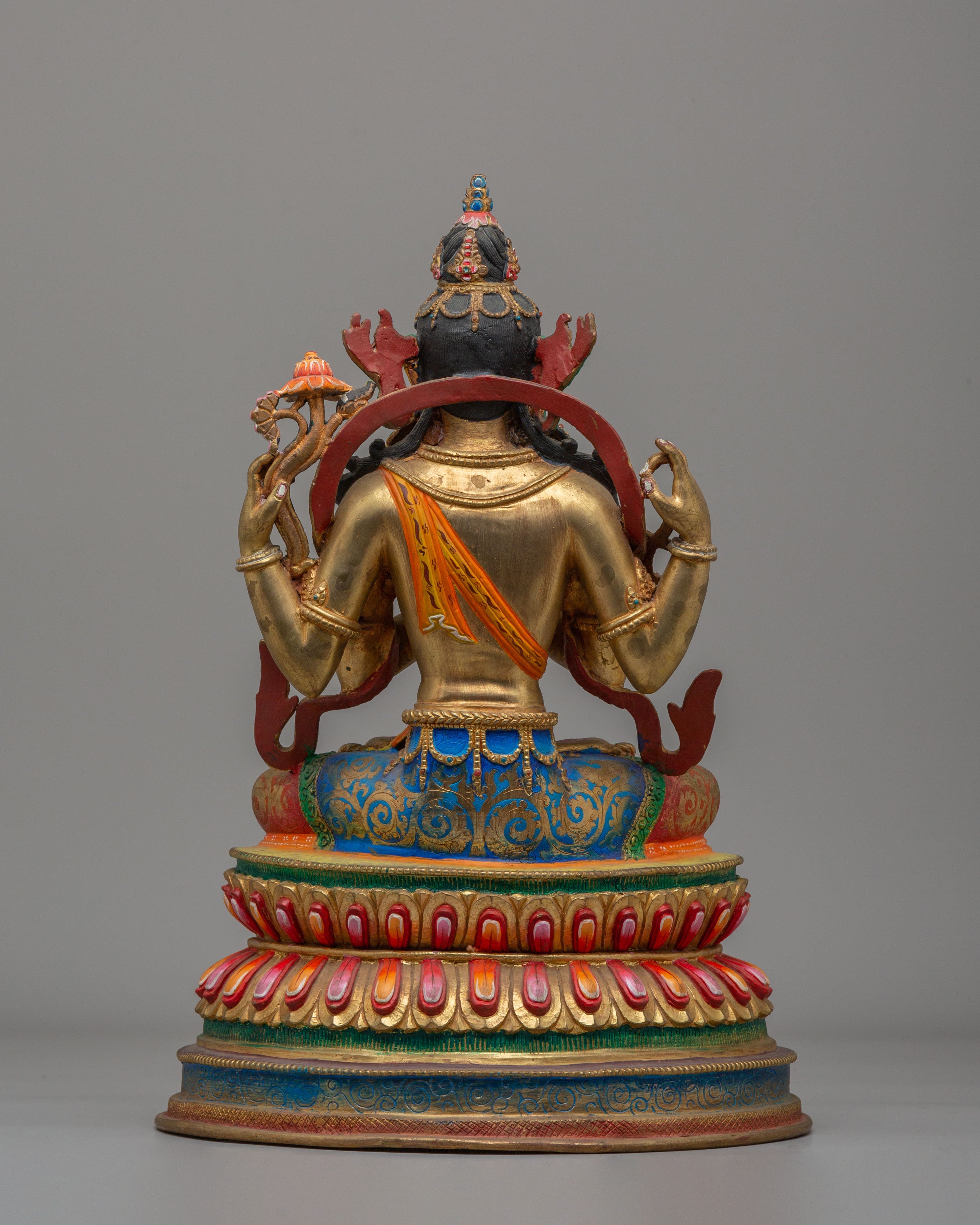 Traditional Buddhist Chenrezig Statue | Bodhisattva of Universal Compassion