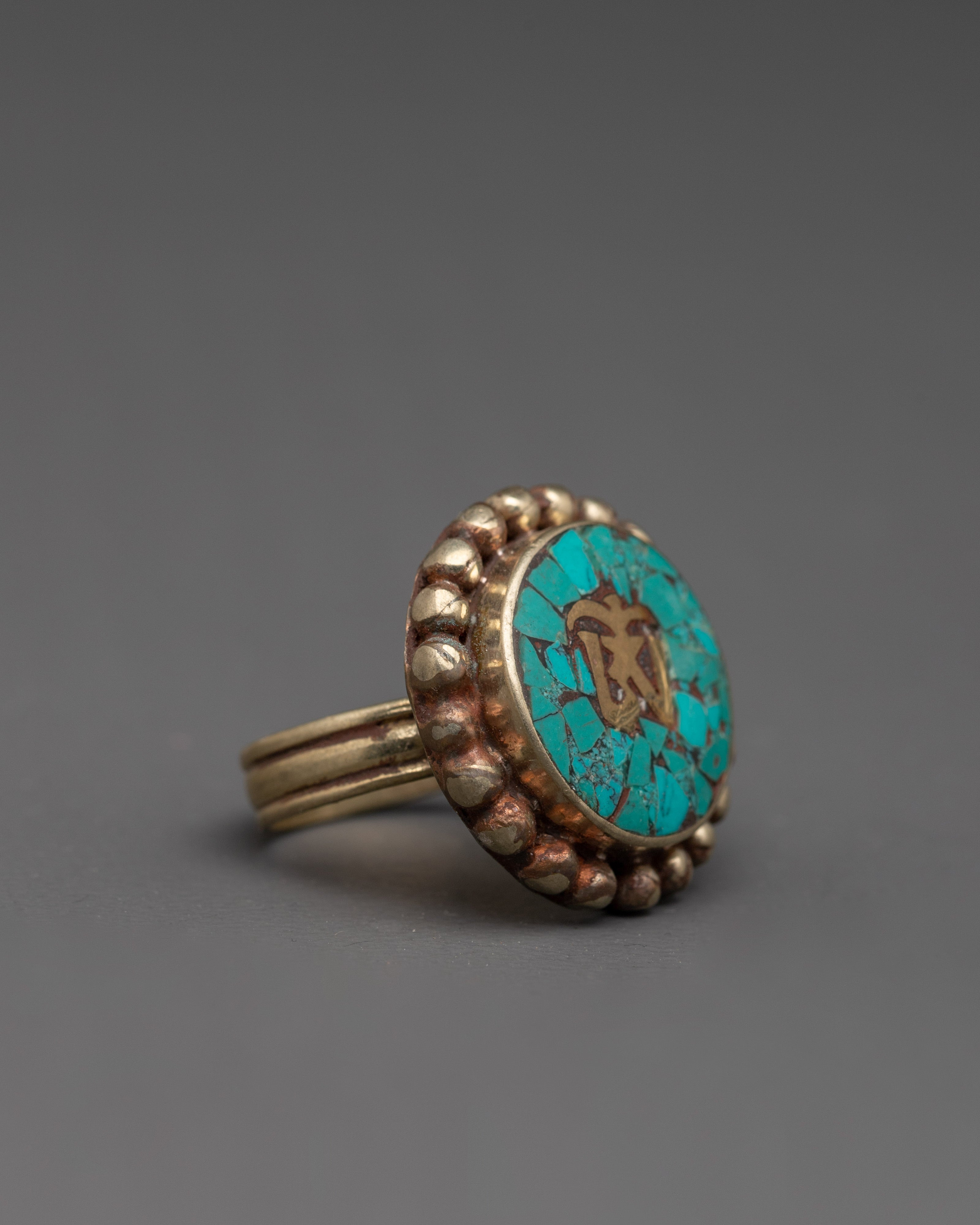 Handmade Tibetan Turquoise Ring | Unique Spiritual Jewelry