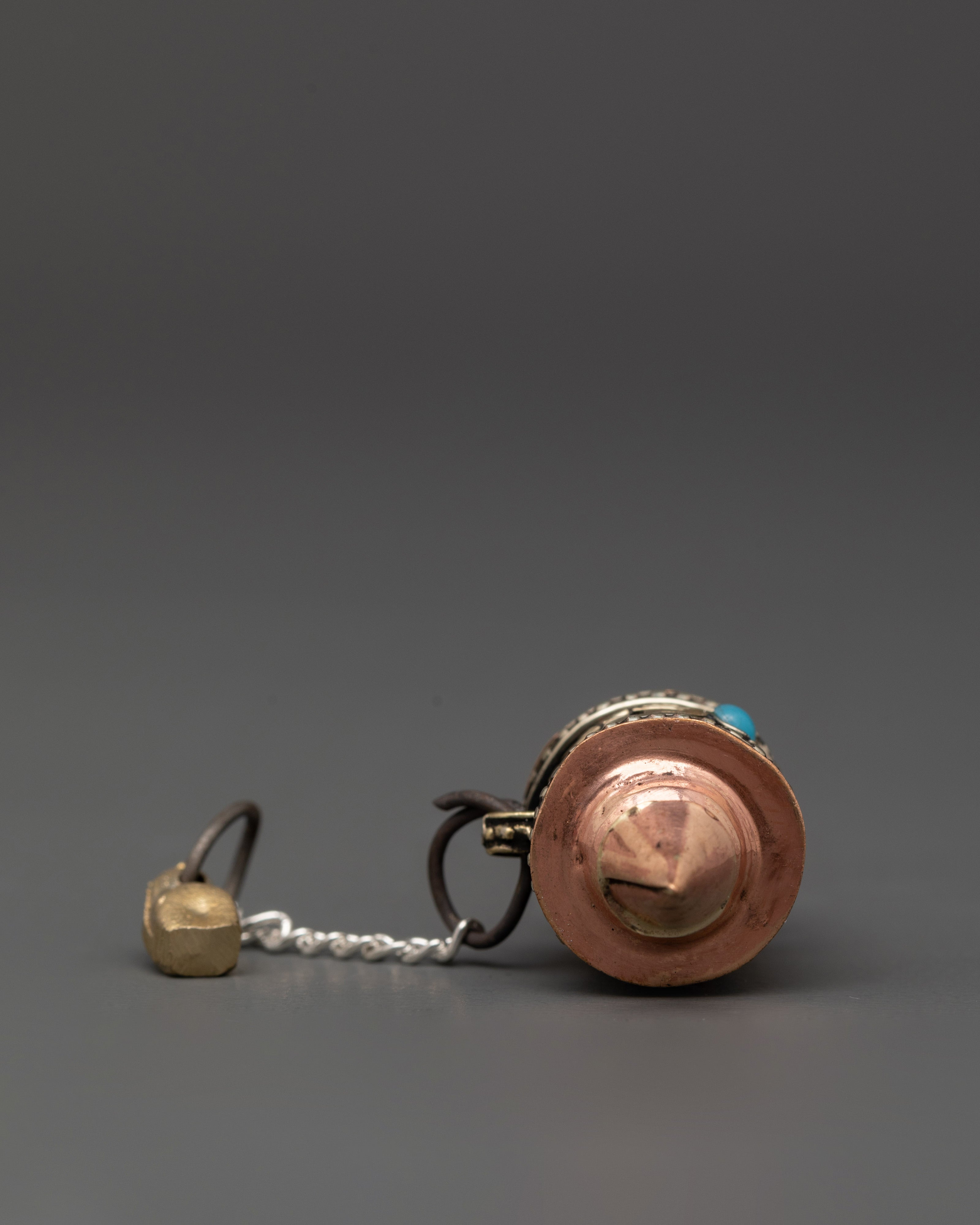 Prayer Wheel Buddhist Hand Spinner for Mindfulness | Brass Meditation Tool