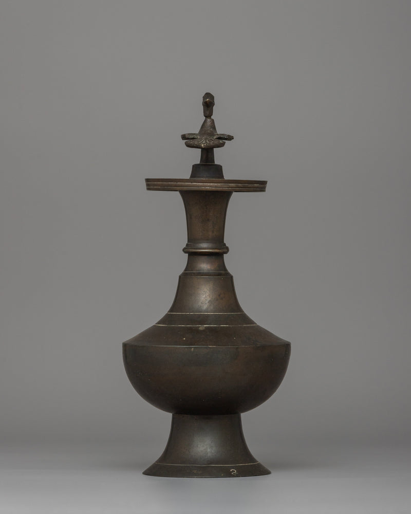 Bhumba Ritual Vase | A Handcrafted Brass Tibetan Offering Vessel