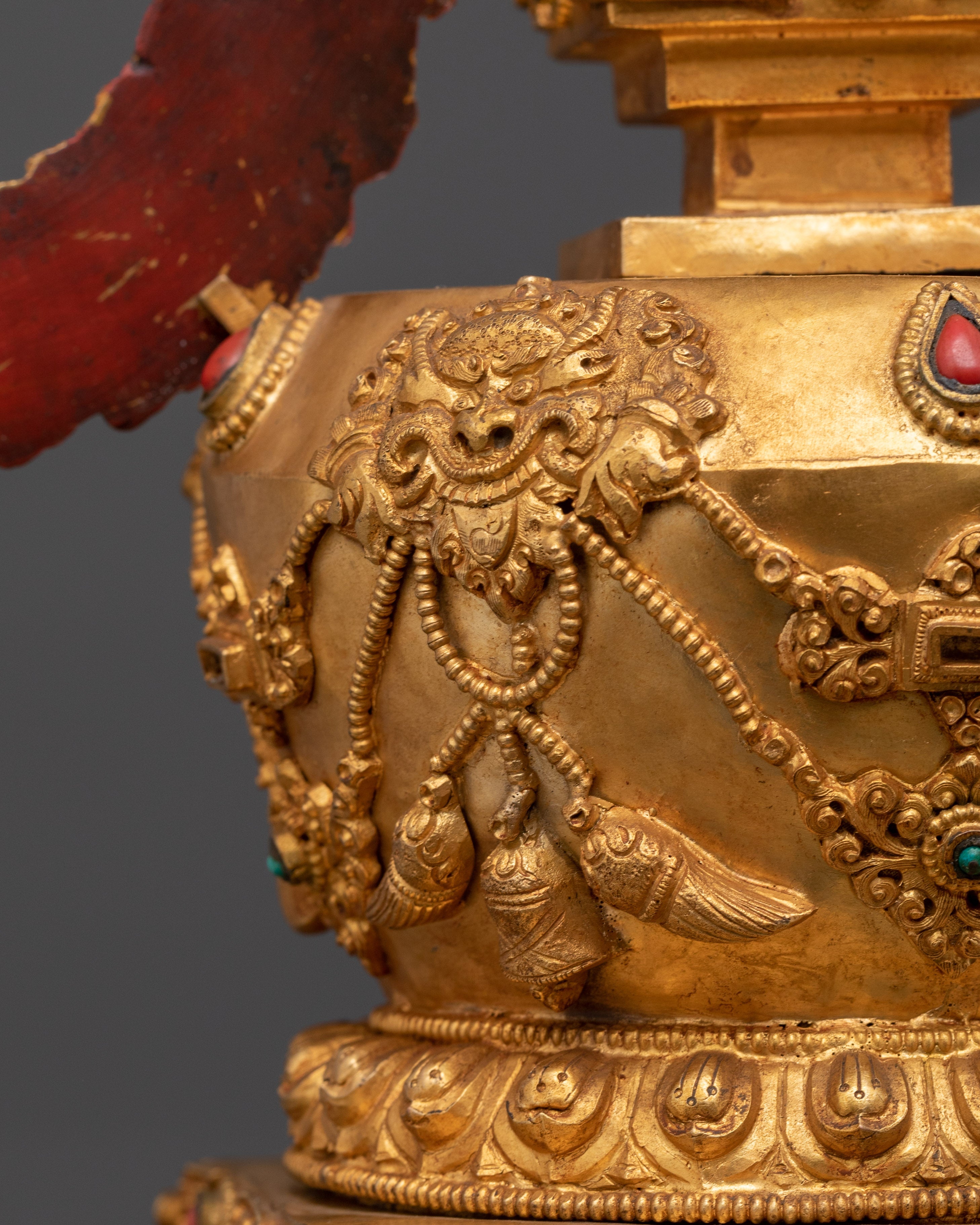 Handcrafted Buddhist Alter Stupa | Sacred Art for Meditation Space