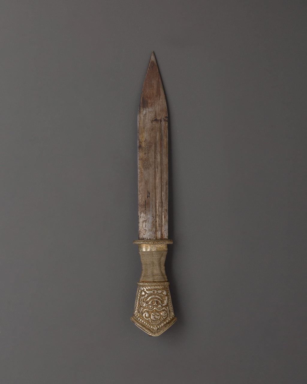 Small Ritual Knife Handcrafted Ceremonial Dagger | White Metal & Iron Ritual Knife
