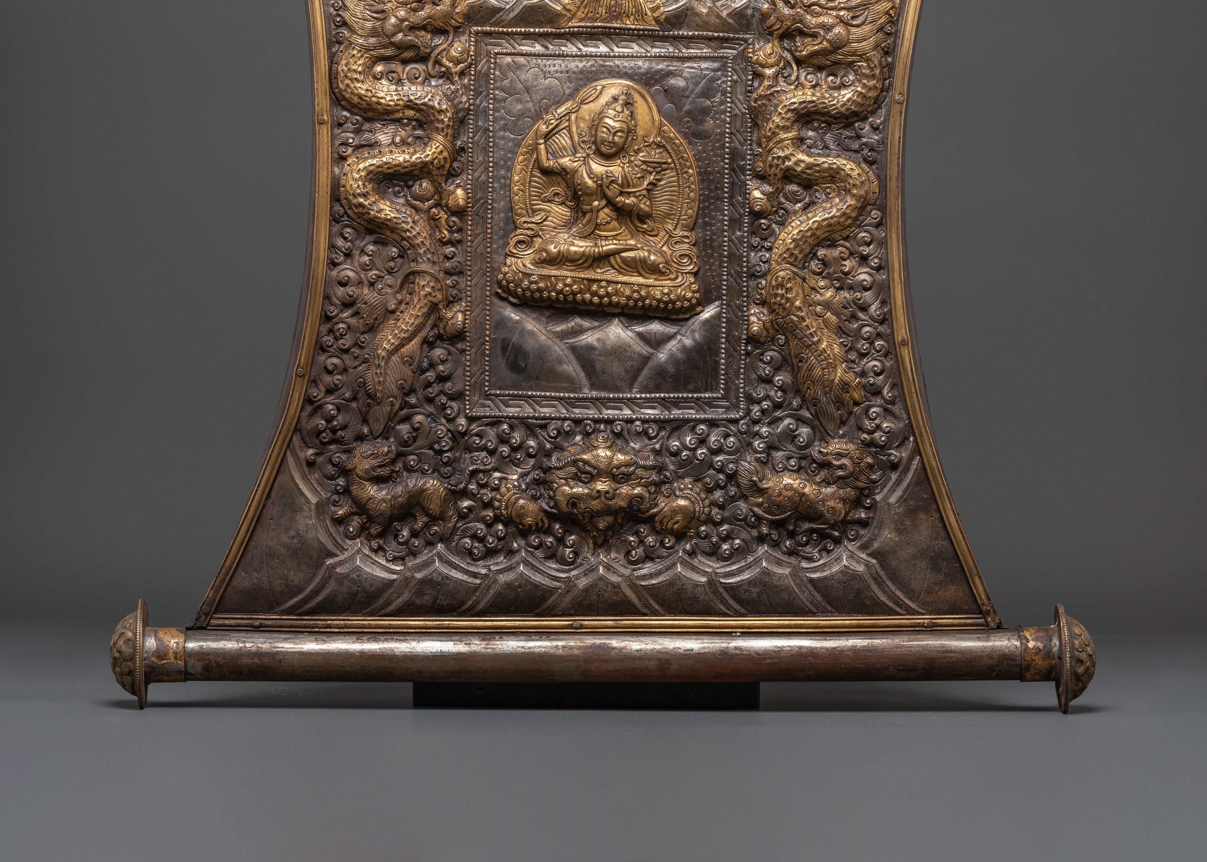 Handmade Traditional Manjushri Wall Hanging | Tibetan Wisdom Buddha Art