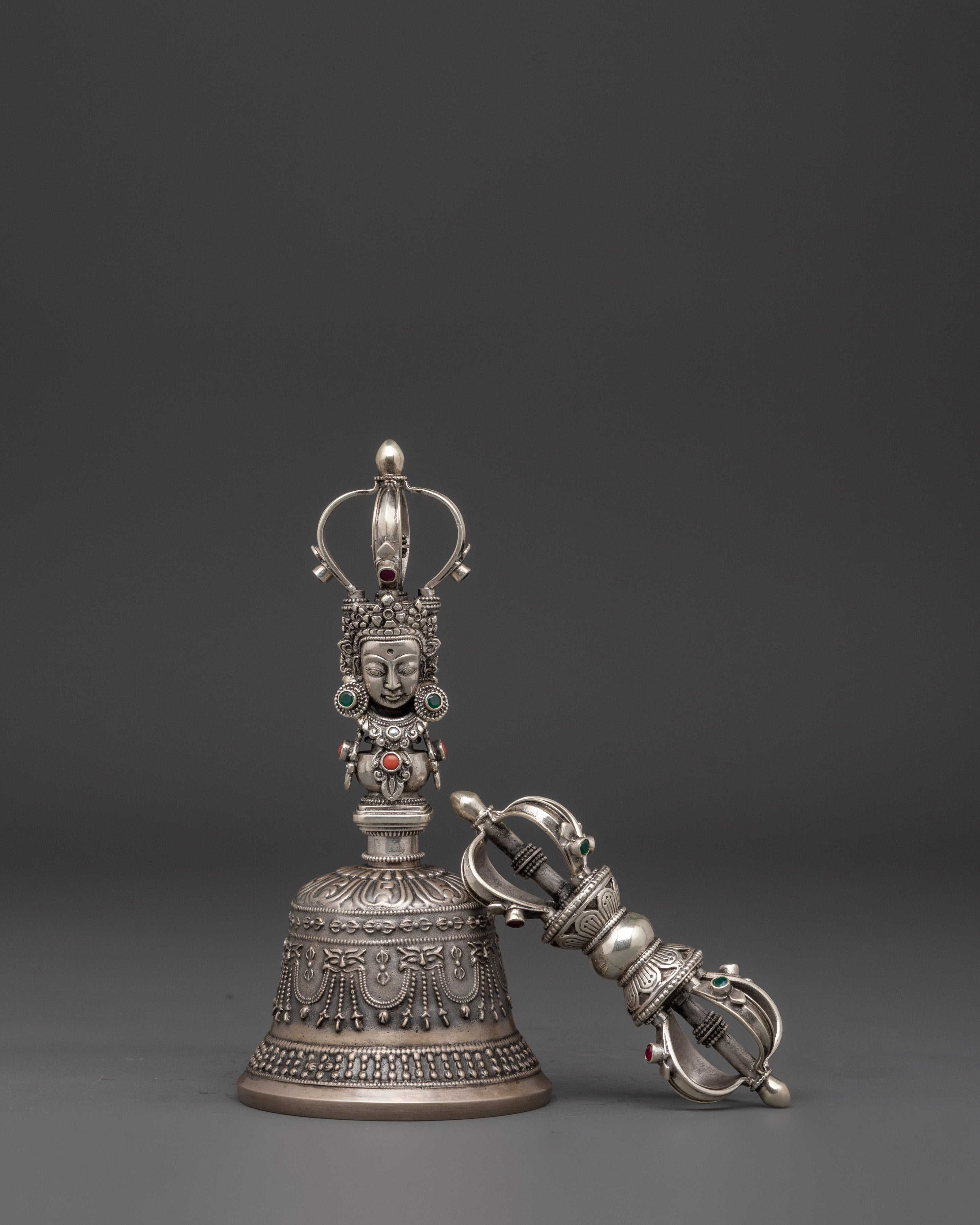 Silver Vajra Bell for Altar | Altar and Meditation