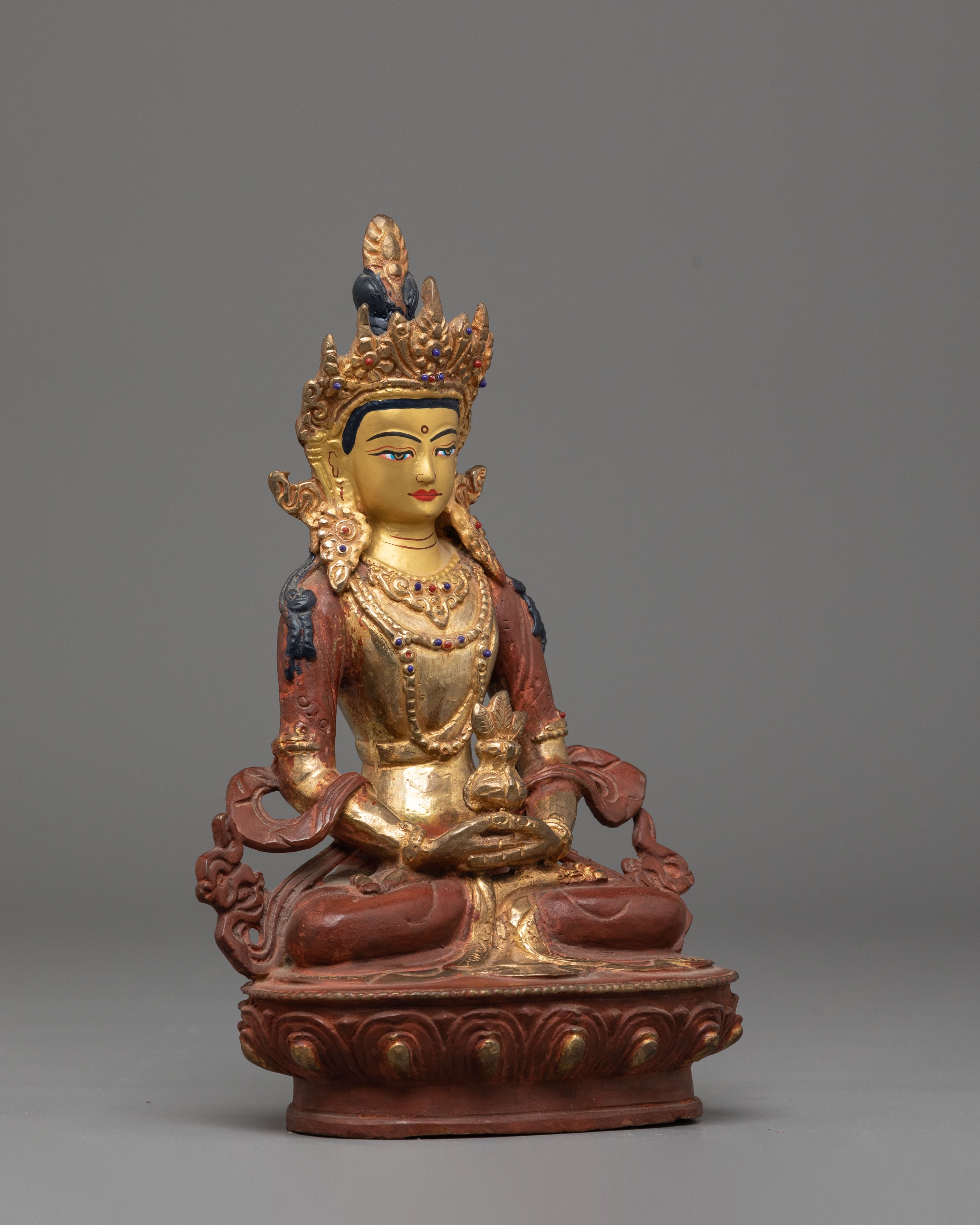 Handmade Statue of Tibetan Deity Amitayus | Compassion and Longevity