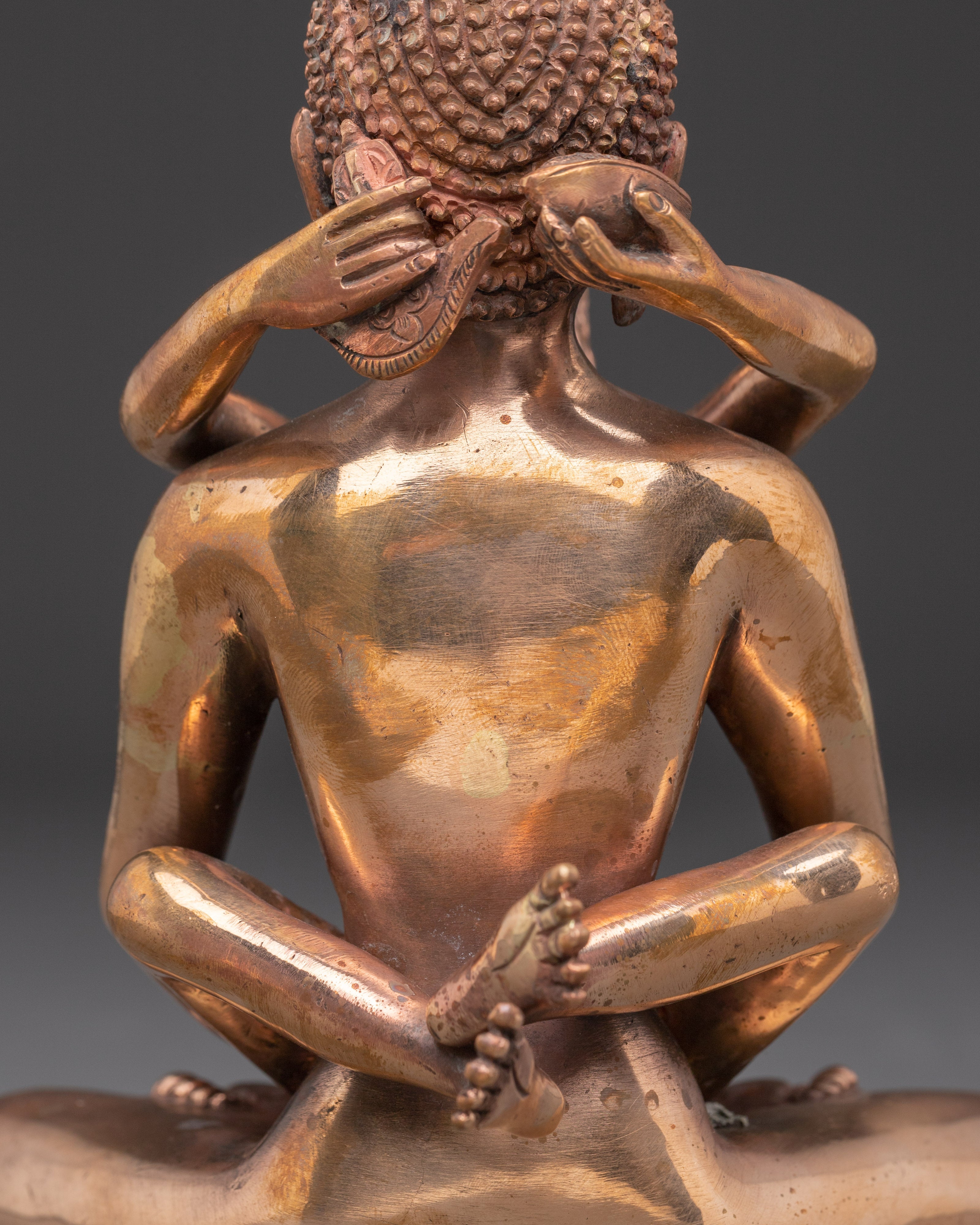 Samantha Bhadra with consort statue | Symbol of Enlightenment