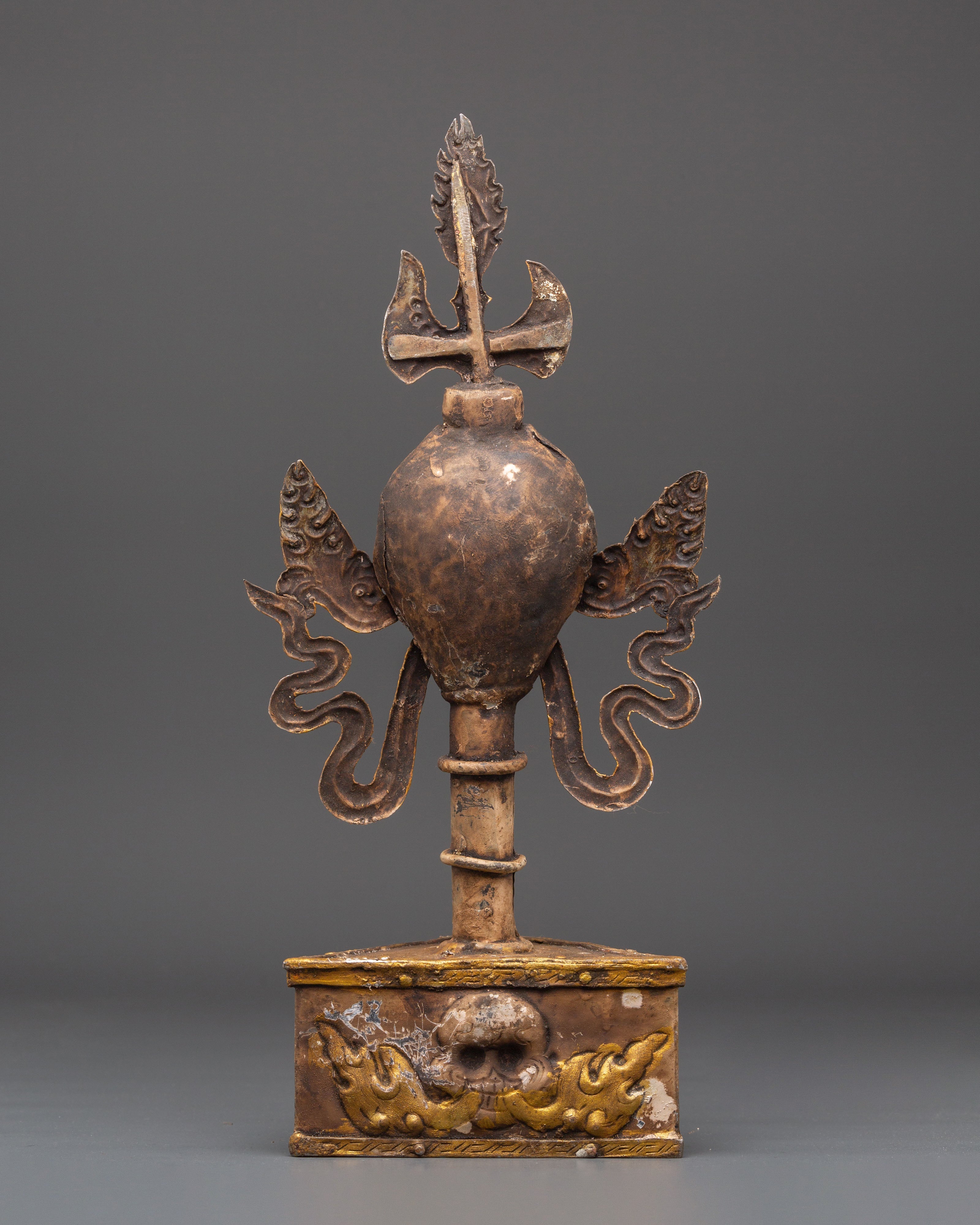 Tibetan Skull Ritual Decor | Sacred Buddhist Art