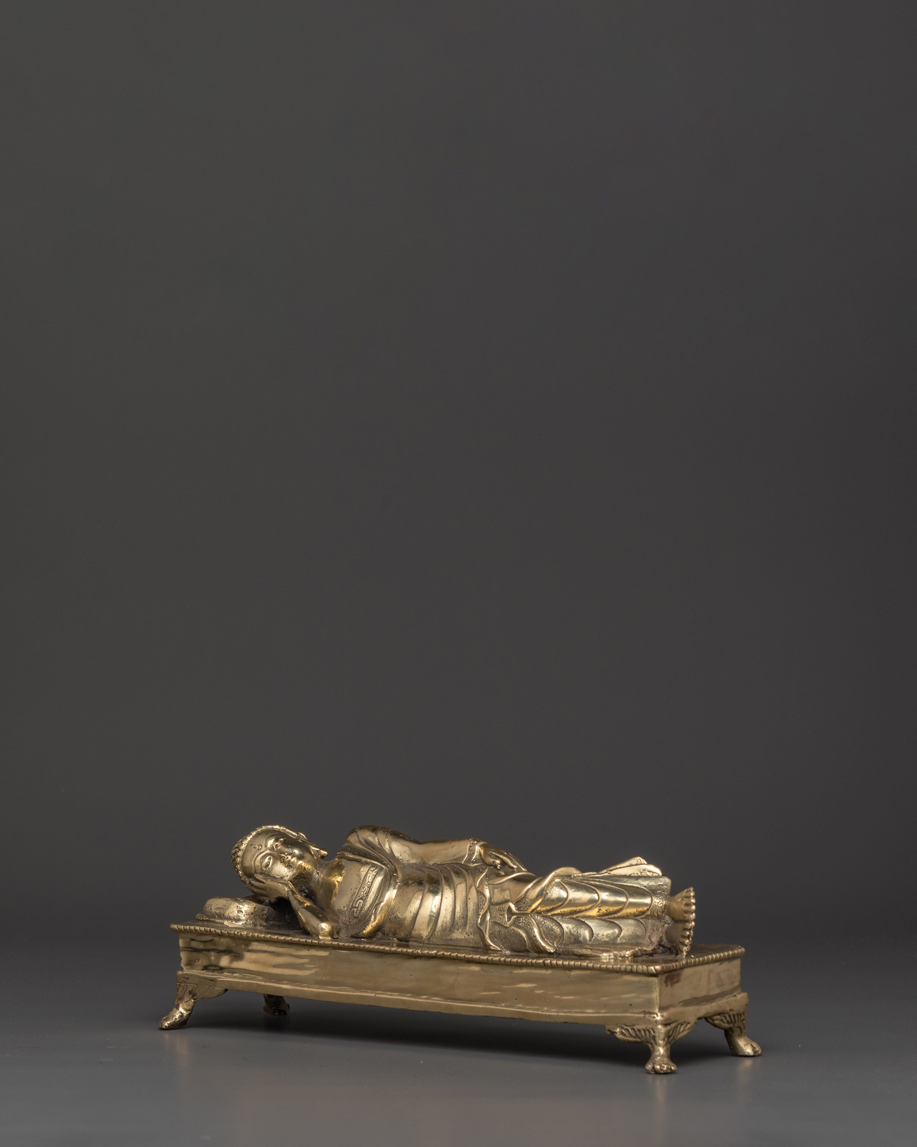Handcrafted Sleeping Buddha Statue for Meditation & Spiritual Art