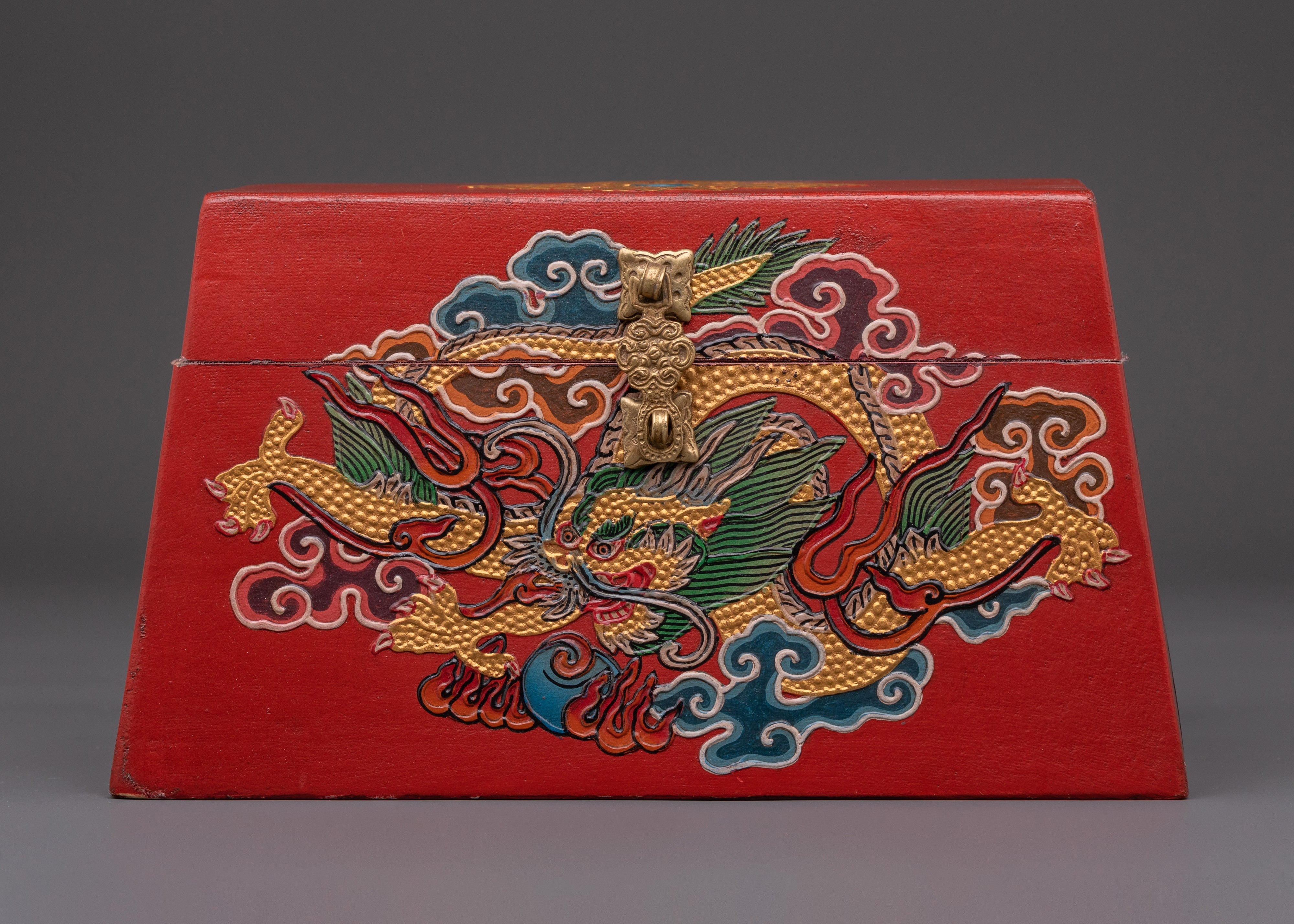 Handcrafted Tibetan Jewelry Box | Spiritual Feng Shui Decorative Artifact Decor