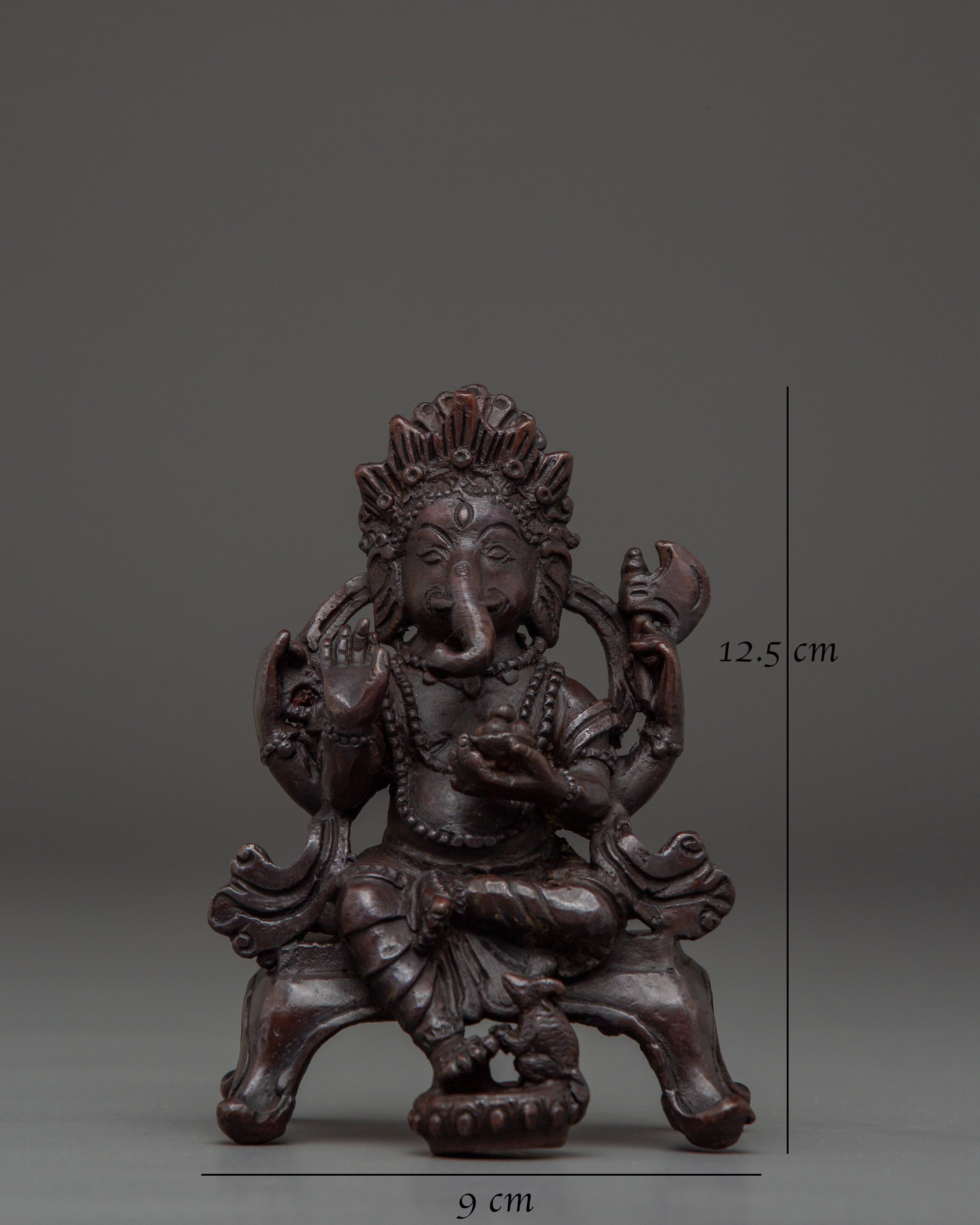 Handcrafted Statue of Lord Ganesha | Oxidized Copper Ganesh Idol