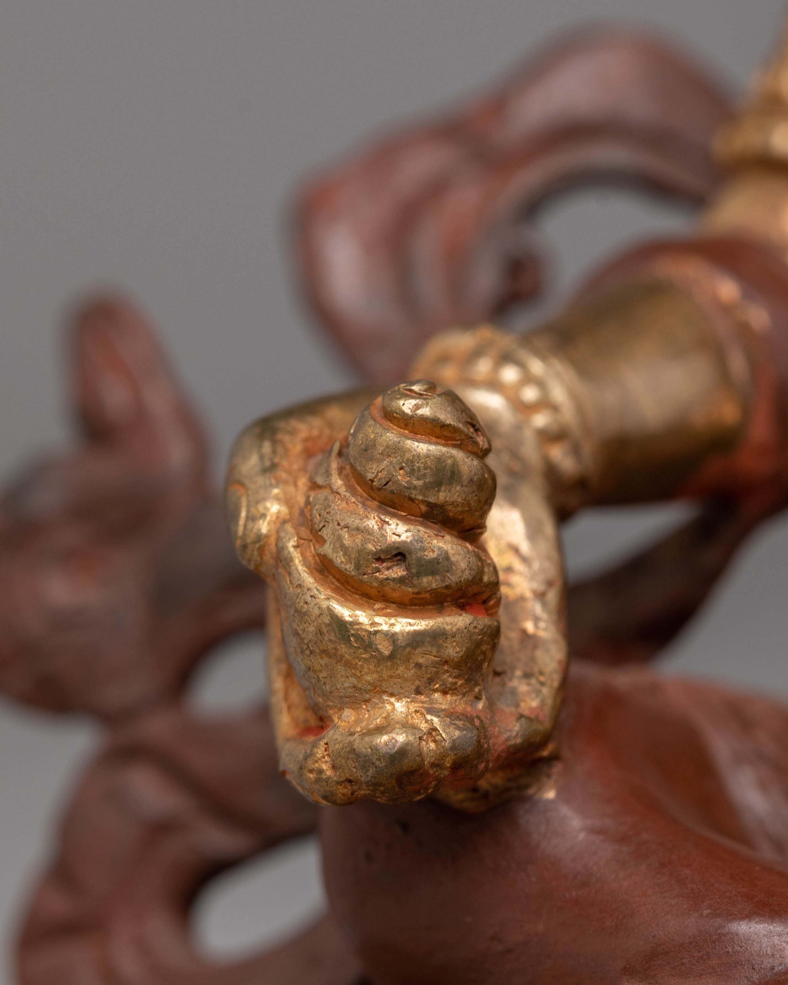 Handcrafted Copper Dzambhala Figurine | Embodiment of Wealth