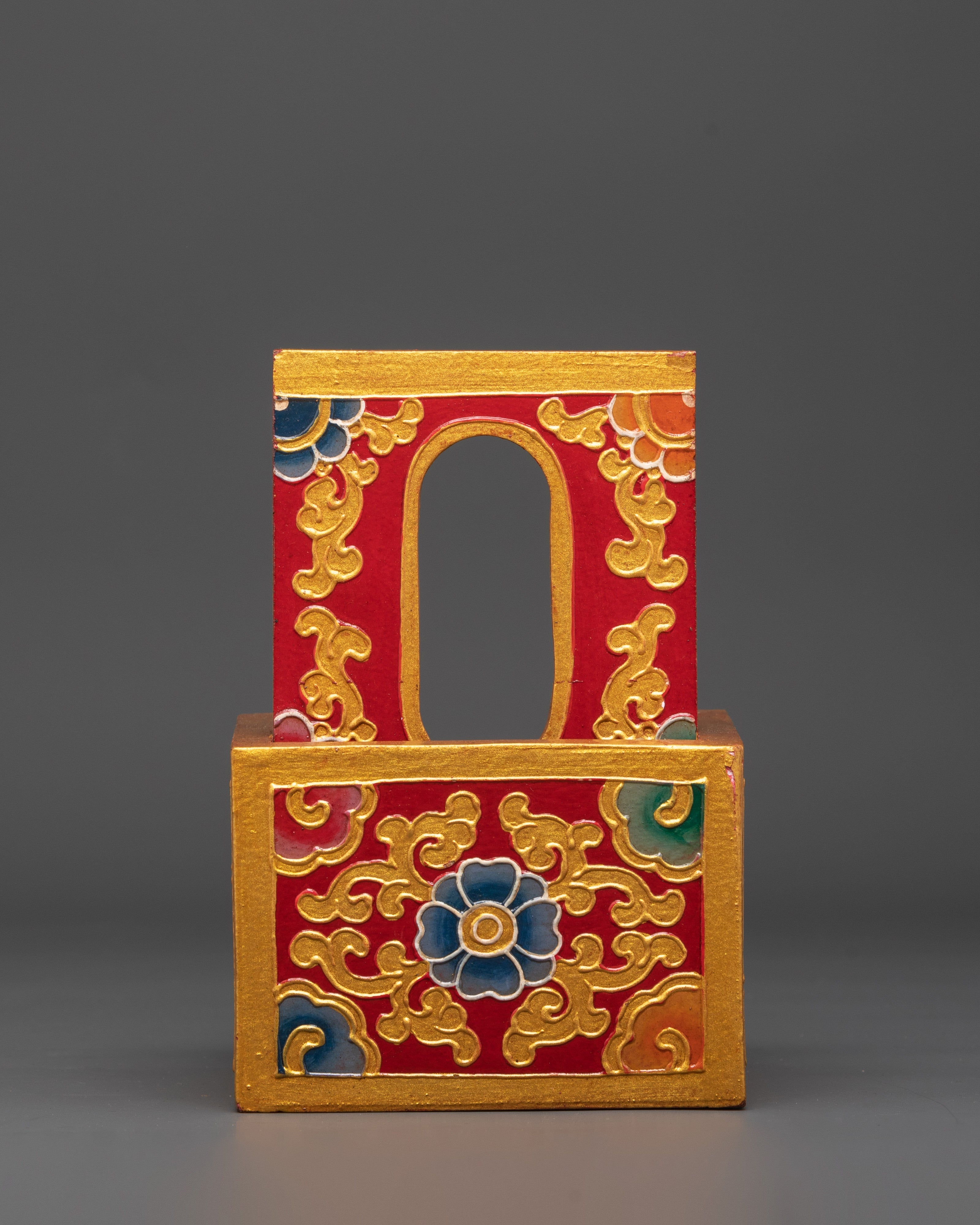 Hand Painted Tibetan Tissue Holder | Wooden Box Home Décor