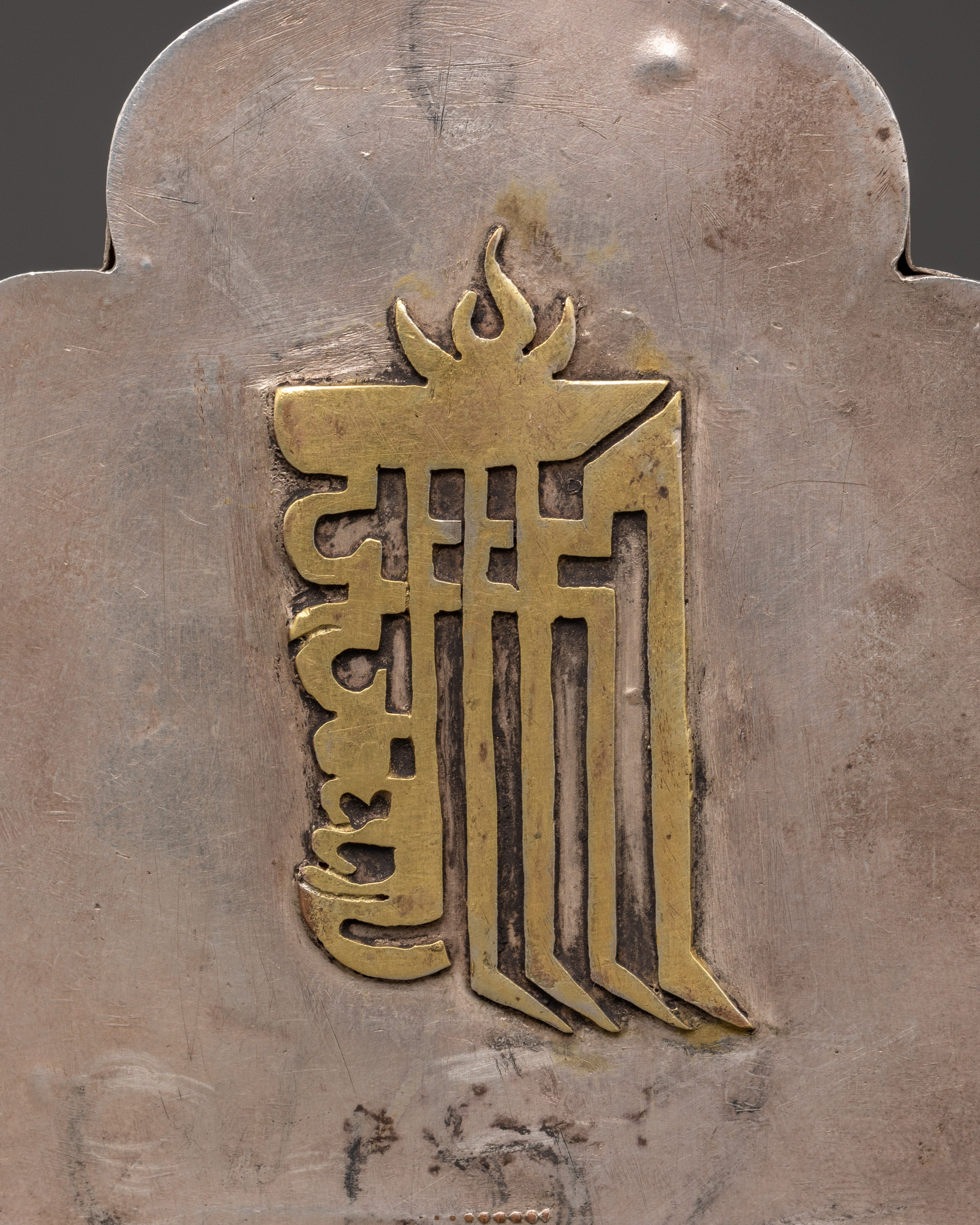 Silver Gold-Plated Ghau Box | Spiritual Shrine Artifact