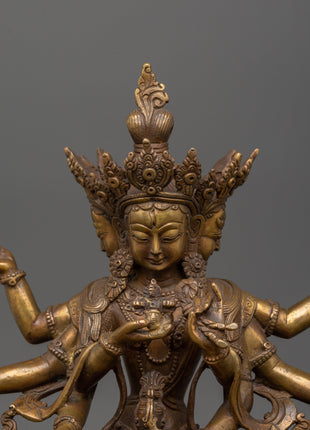 Antique Copper Namgyalma Statue |  Buddhist Ritual & Meditation