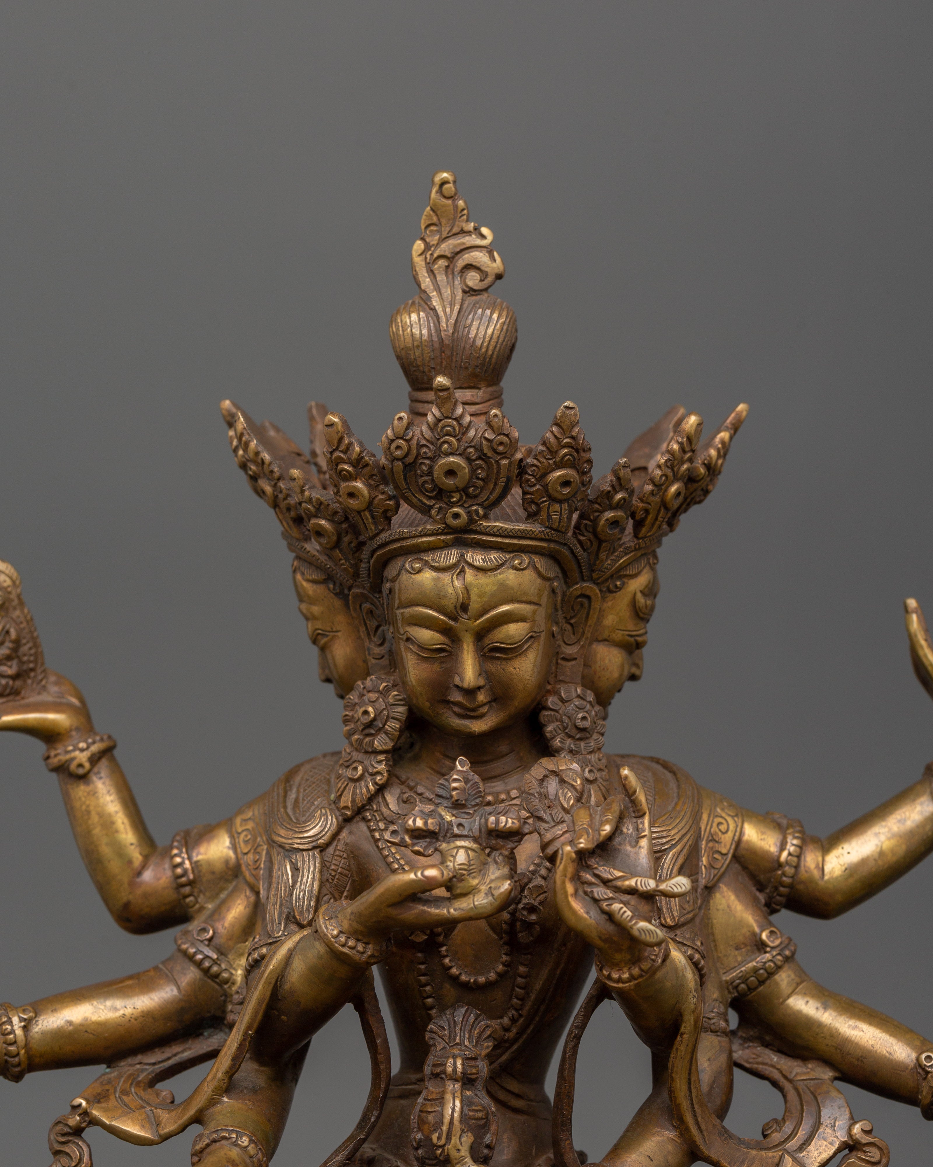 Antique Copper Namgyalma Statue |  Buddhist Ritual & Meditation