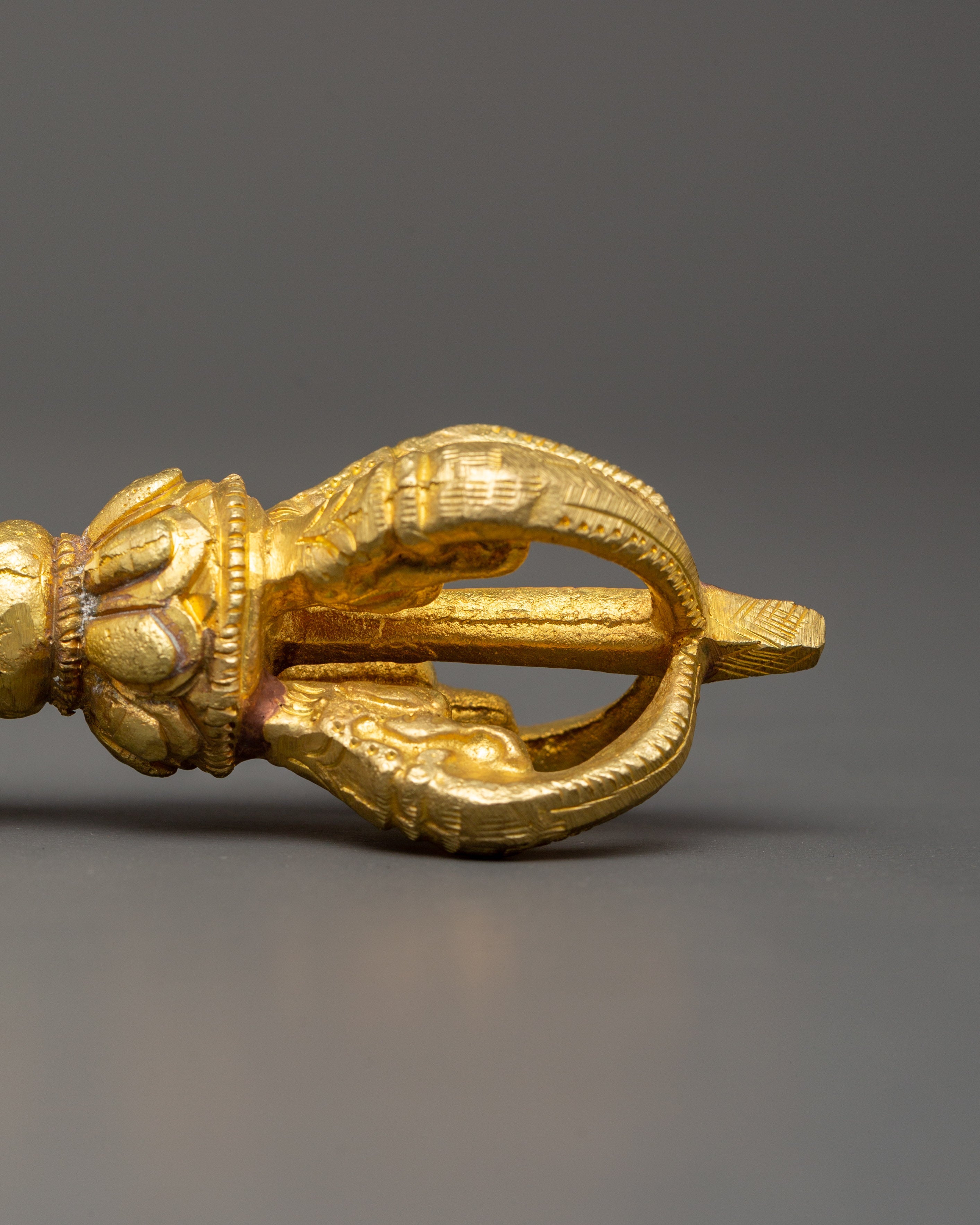 Handcrafted Meditation Bell and Vajra Set | Brass and Bronze Ritual Tools