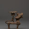 Bronze Lion Candle Holder for Hindu Rituals 