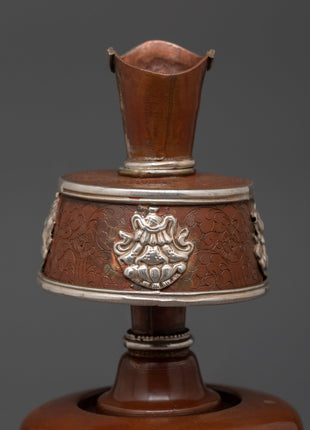 Handcrafetd Tibetan Bhumba Ritual Vase | Buddhist Water Offering Vessel