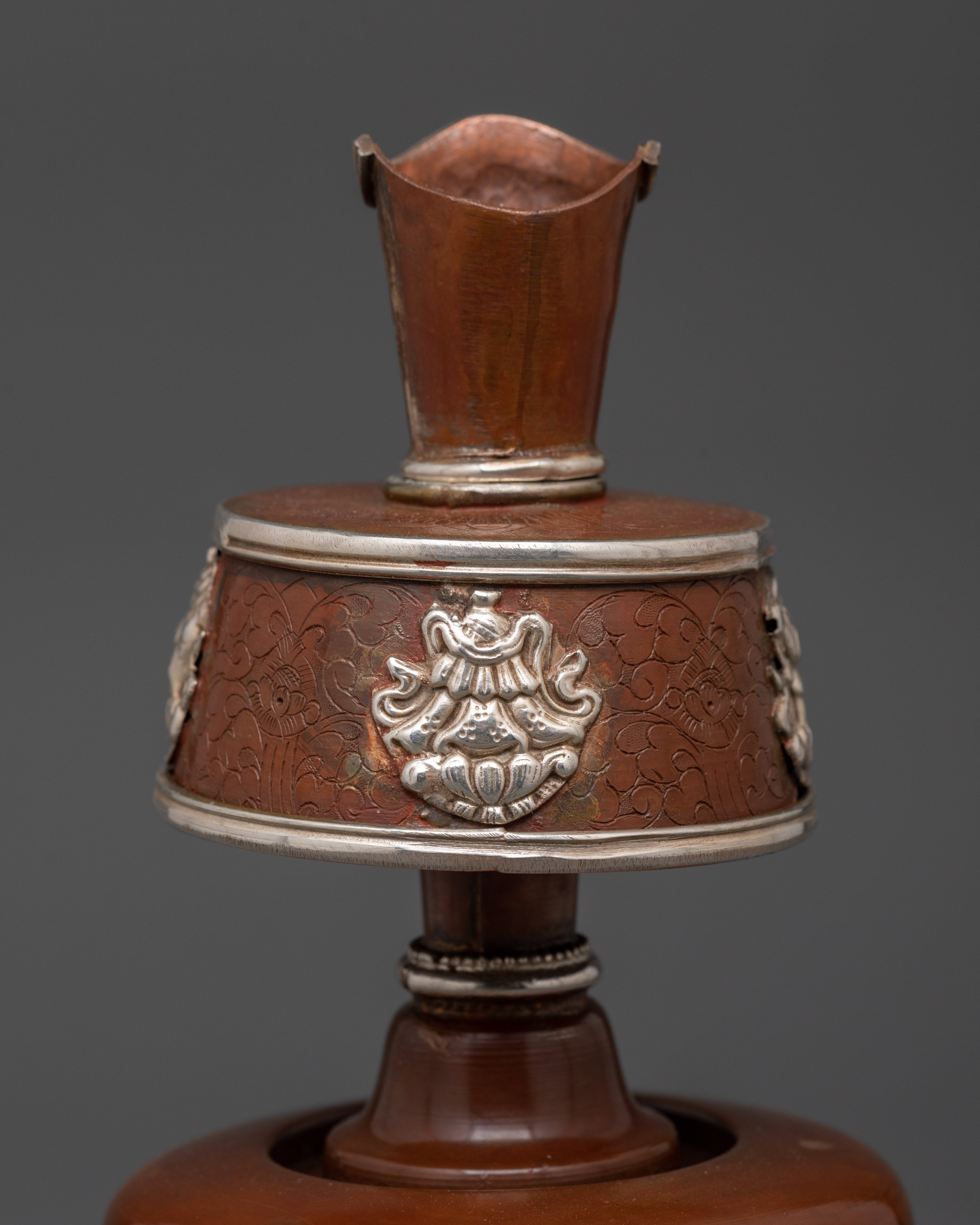 Handcrafetd Tibetan Bhumba Ritual Vase | Buddhist Water Offering Vessel