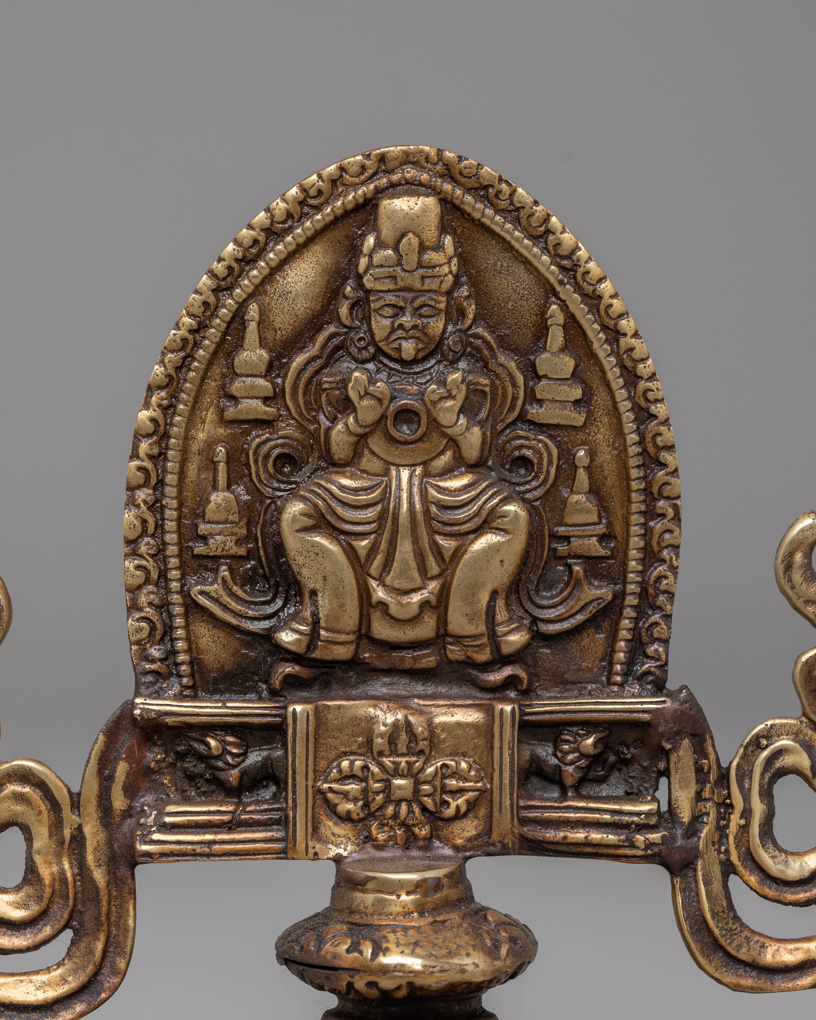 Buddhist-Inspired Deity Decorative Statue | Brass Spiritual Art