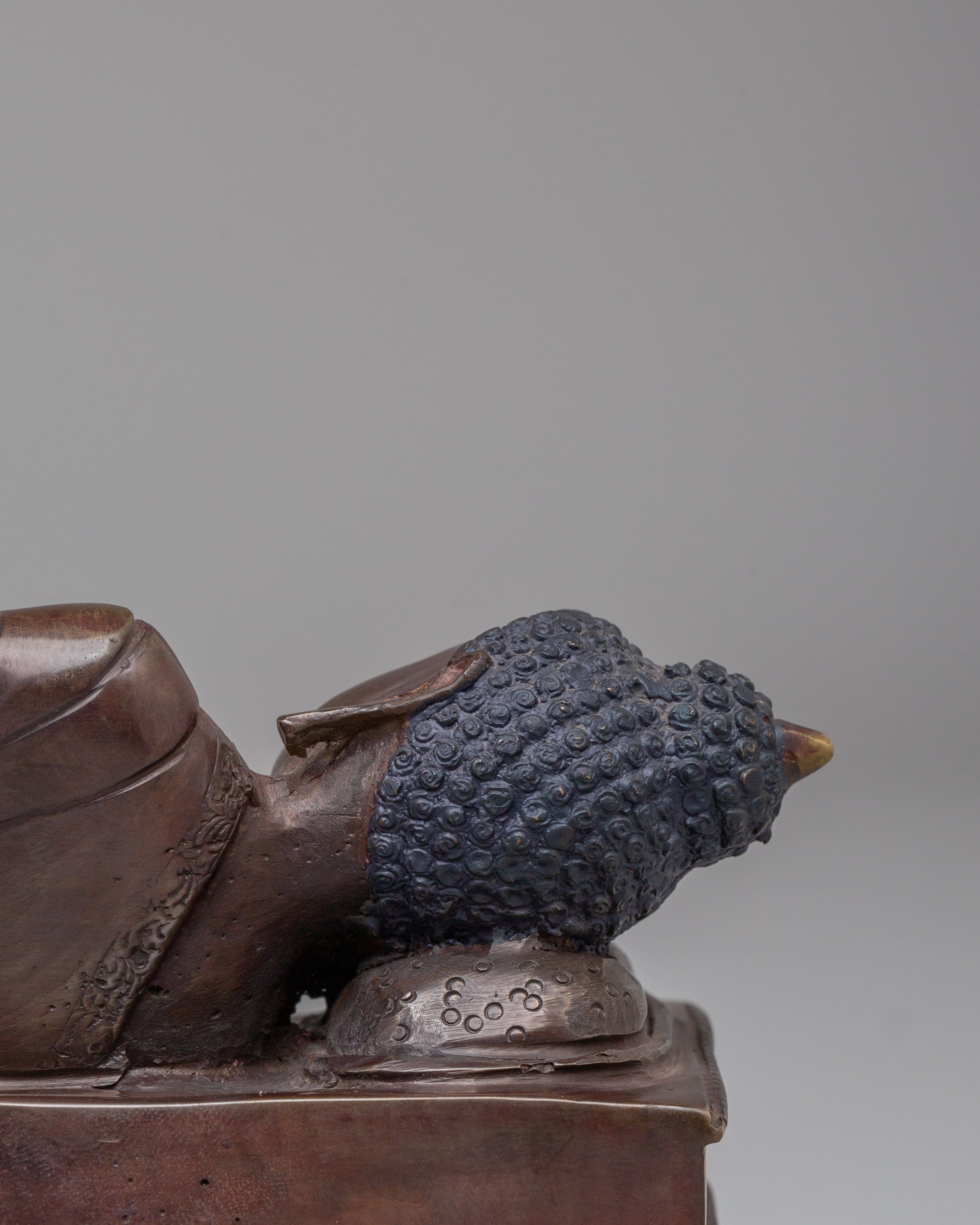 Handmade Sleeping Buddha Sculpture | Traditional Meditation Decor