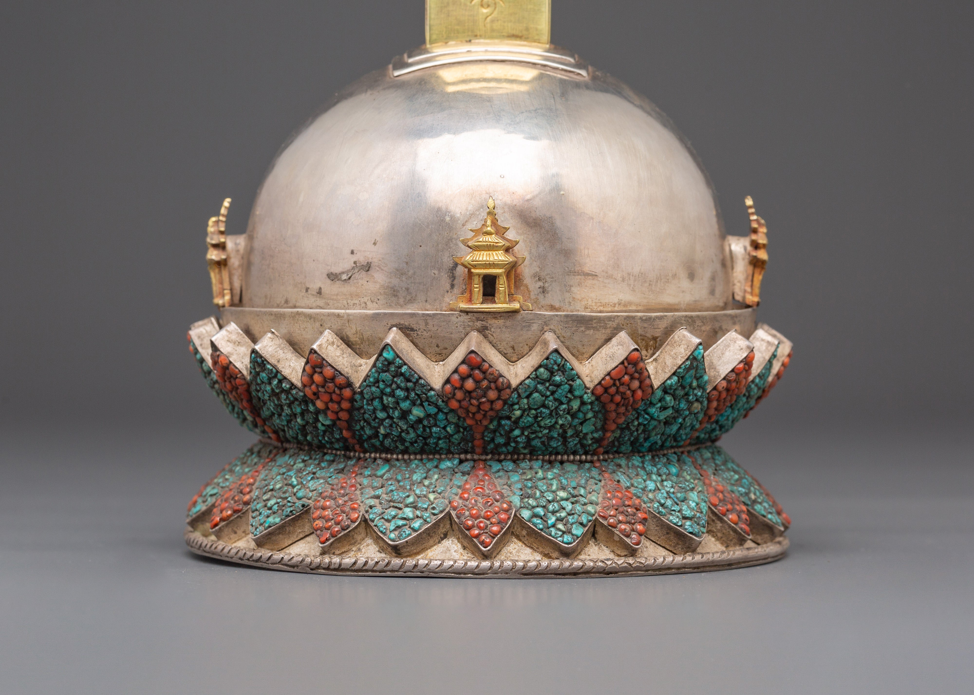 24k Gold Plated Tibetan Stupa | Symbol of Enlightenment