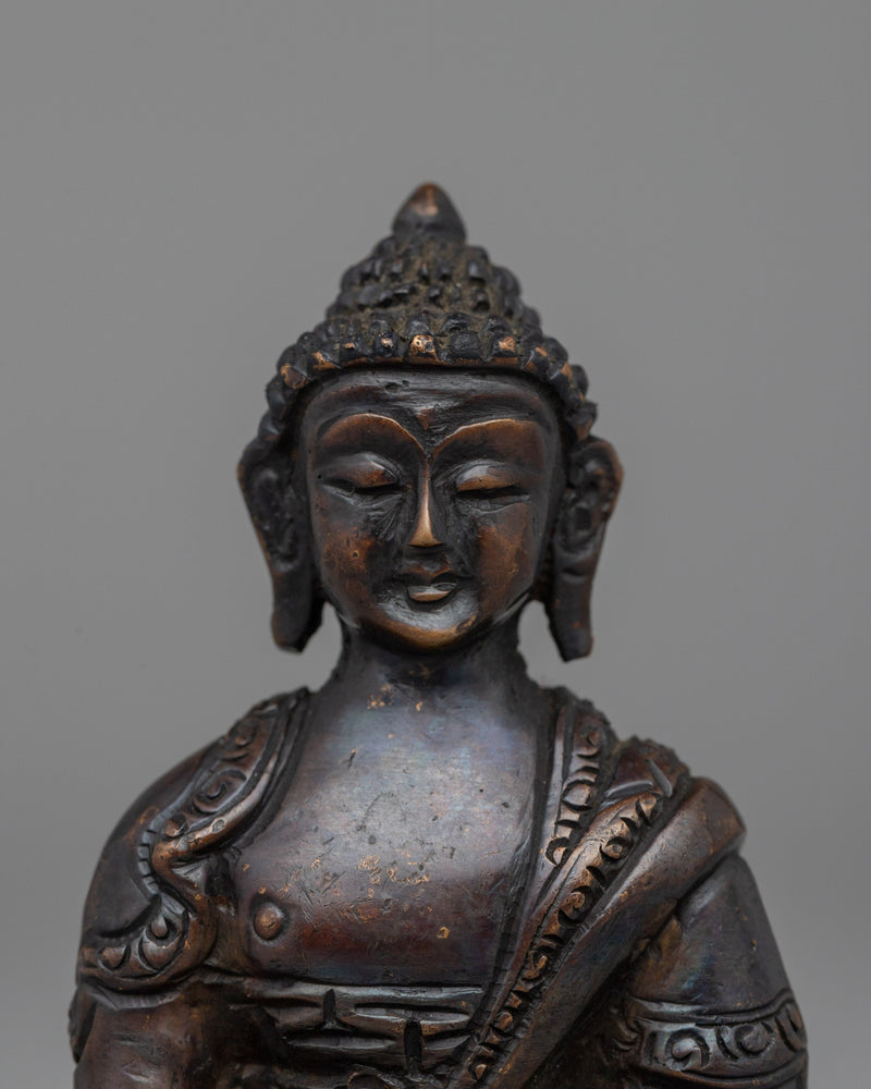 Oxidized Copper Shakyamuni Buddha | Symbol of Peace and Enlightenment