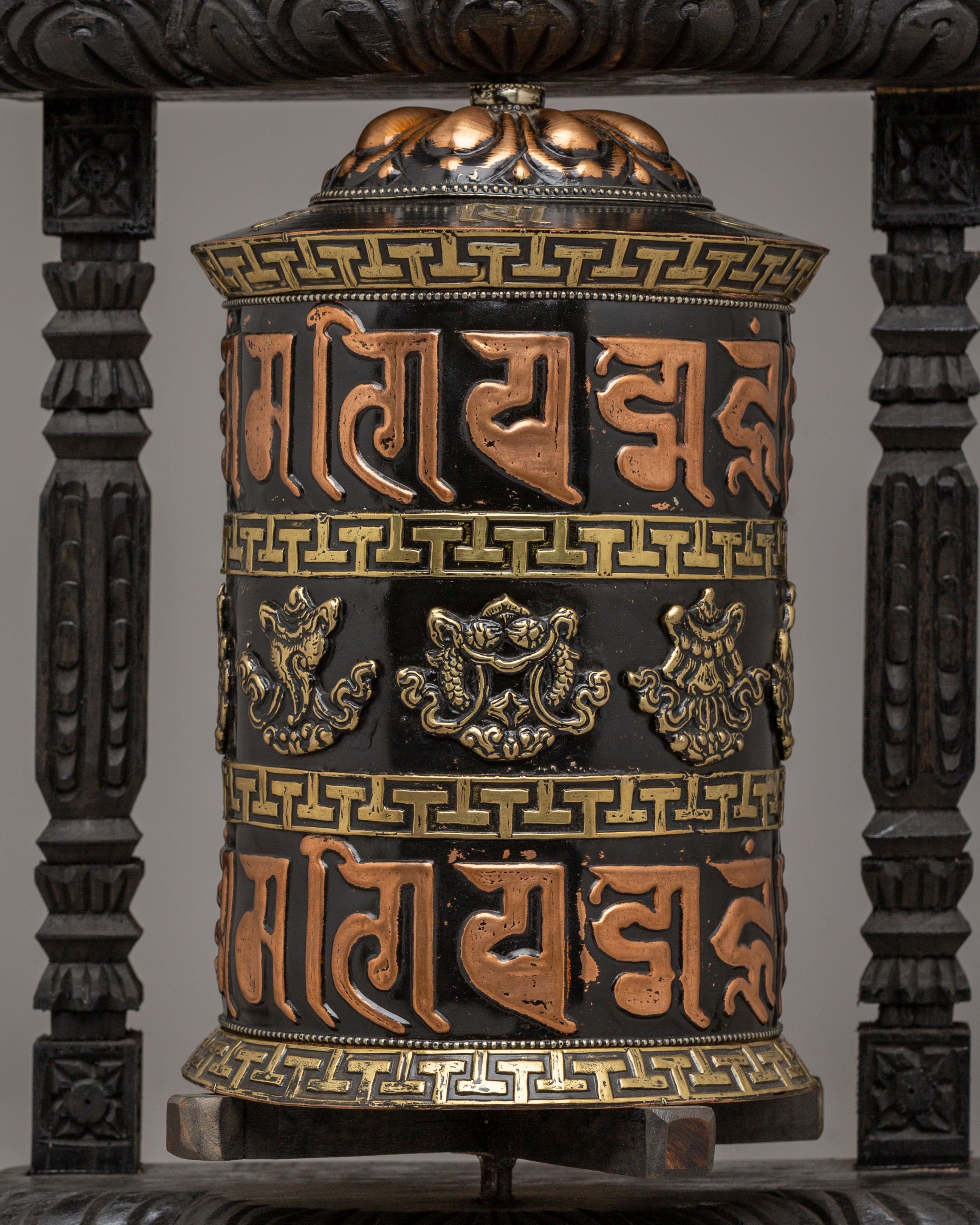 Sacred Ritual Prayer Wheel | Handcrafted Tibetan Mantra Spinner for Meditation