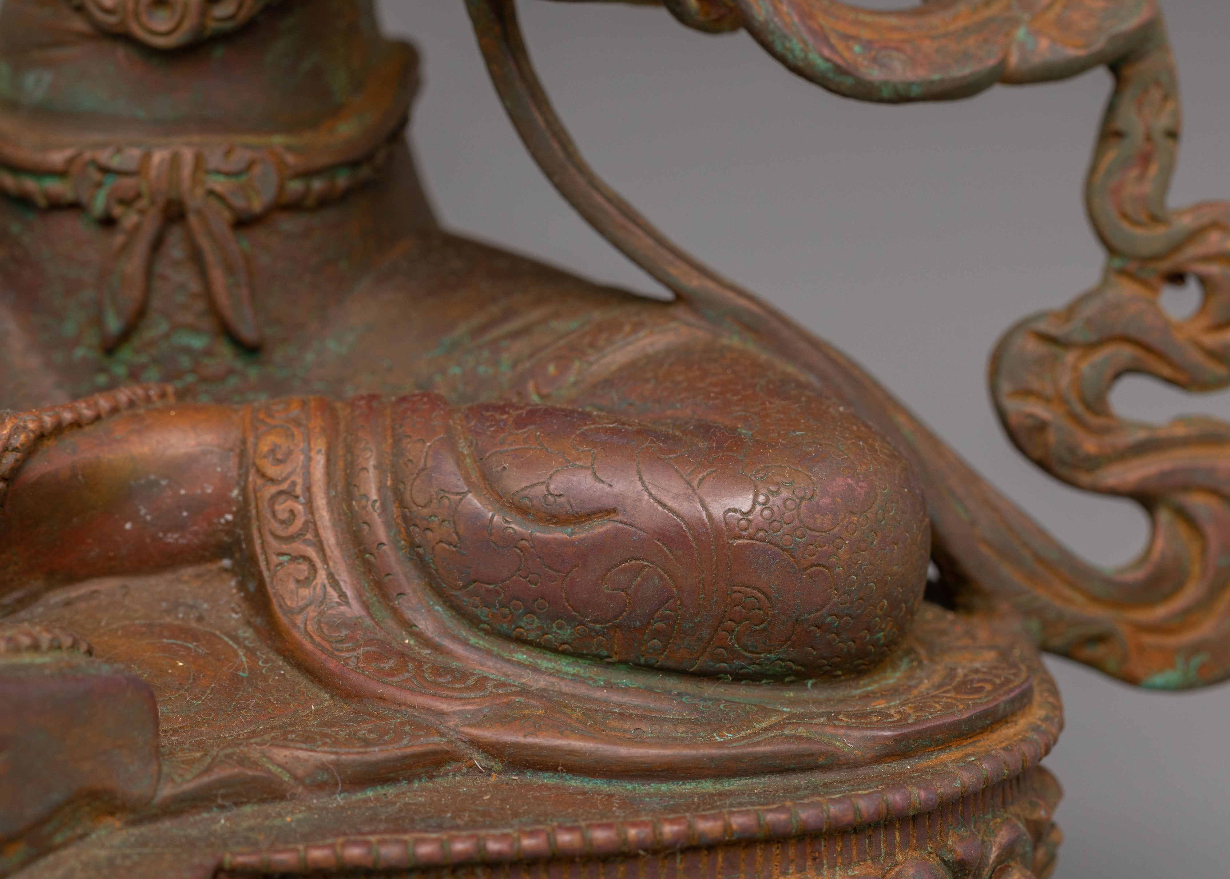 Divine Bodhisattva Green Tara Handmade Statue | Artwork for Meditation