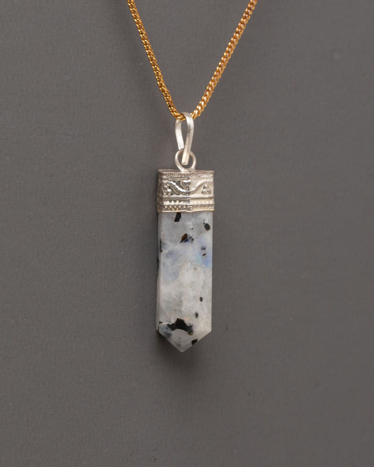 Rainbow Moonstone Pendant | Natural Gemstone Jewelry