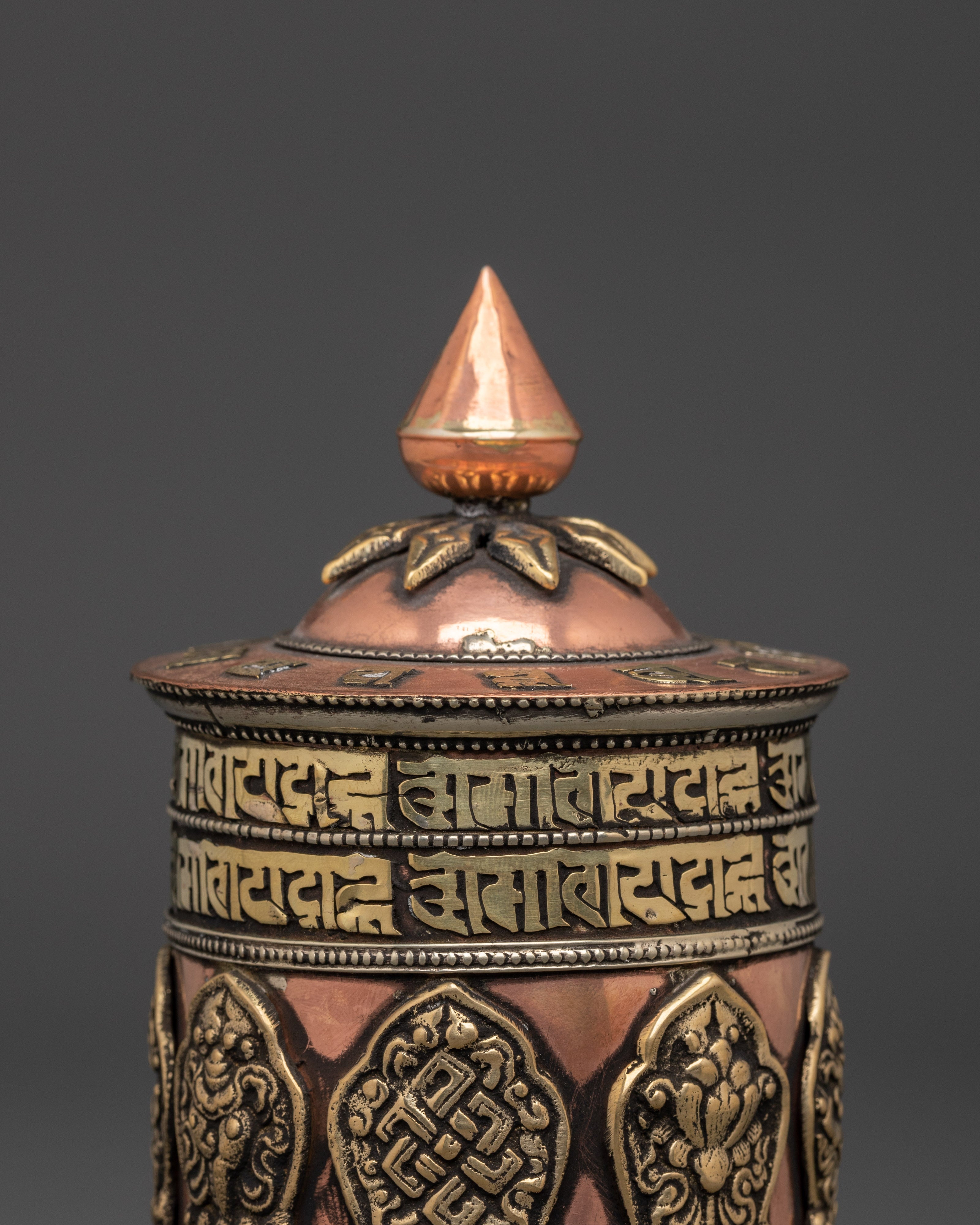 Handmade Spiritual Tibetan Prayer Wheel | Buddhist Meditation Tool for Peace
