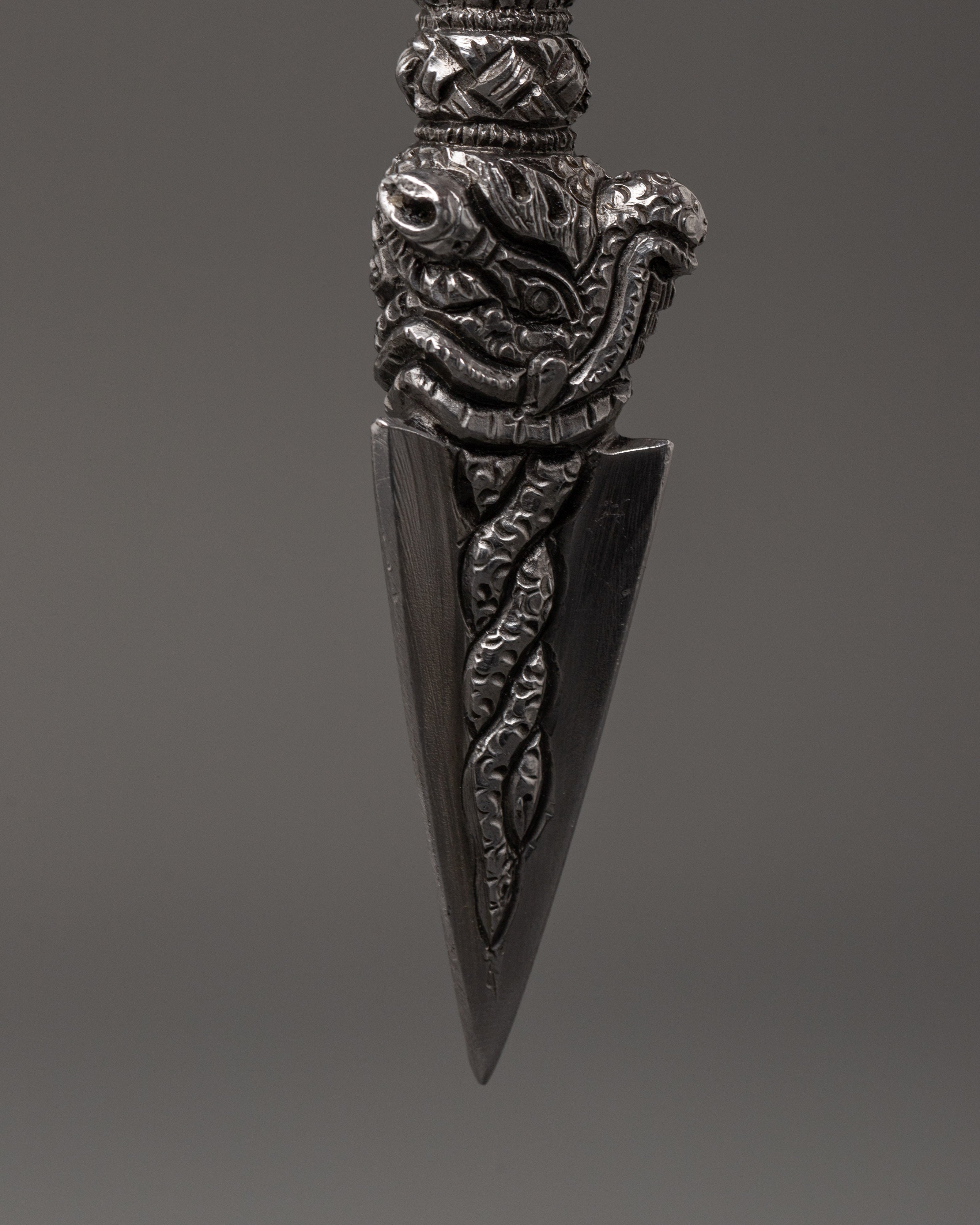 Tibetan Iron Phurba Dagger | Tibetan Buddhist Spiritual Tool