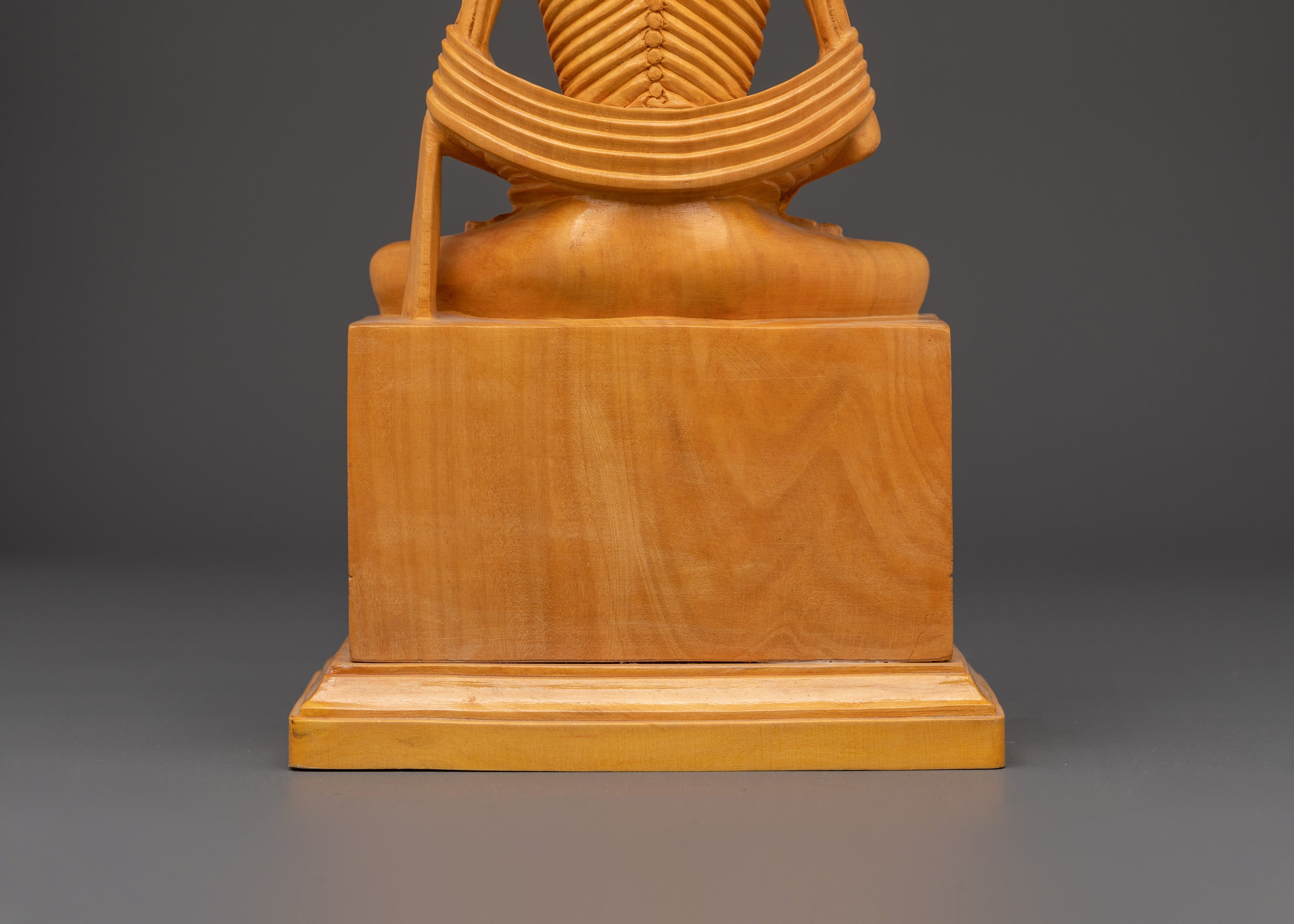 Handcarved Fasting Buddha Shakyamuni Statue | Wooden Ascetic Sculpture