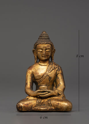 Traditional Sculpture of Amitabha Buddha | Meditation and Spiritual Mindfulness Decor