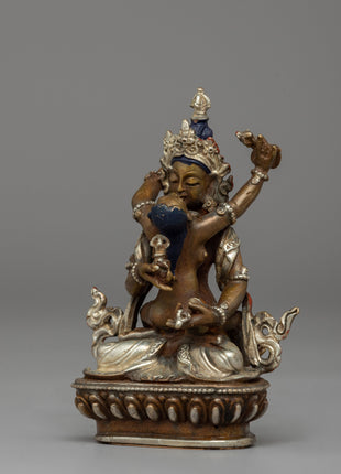 Handcrafted Tibetan Vajrasattva Consort Statue | Spiritual Purification Deity