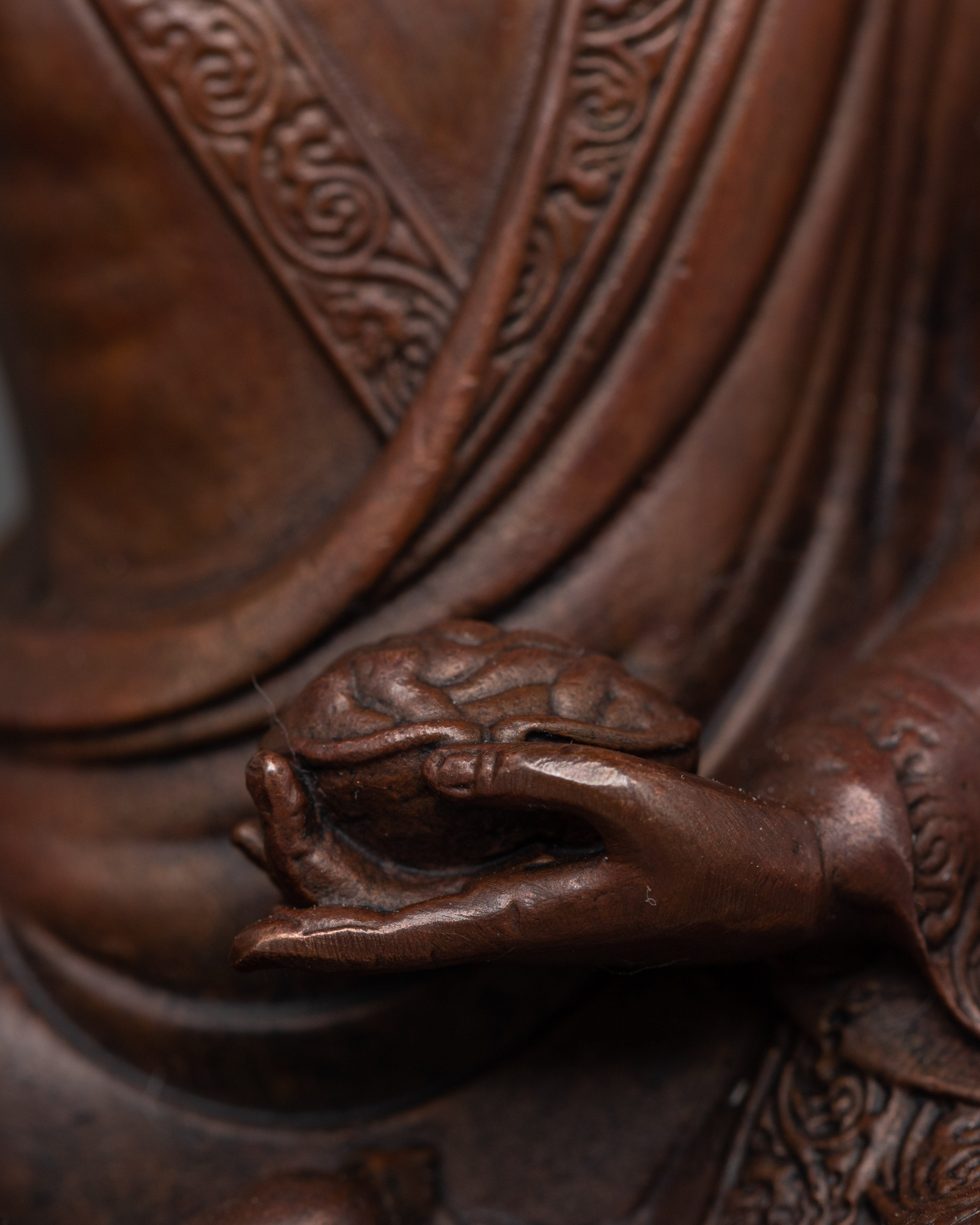 Oxidized Copper Marpha, Milarepa & Gompopa Set | Tibetan Buddhist Masters