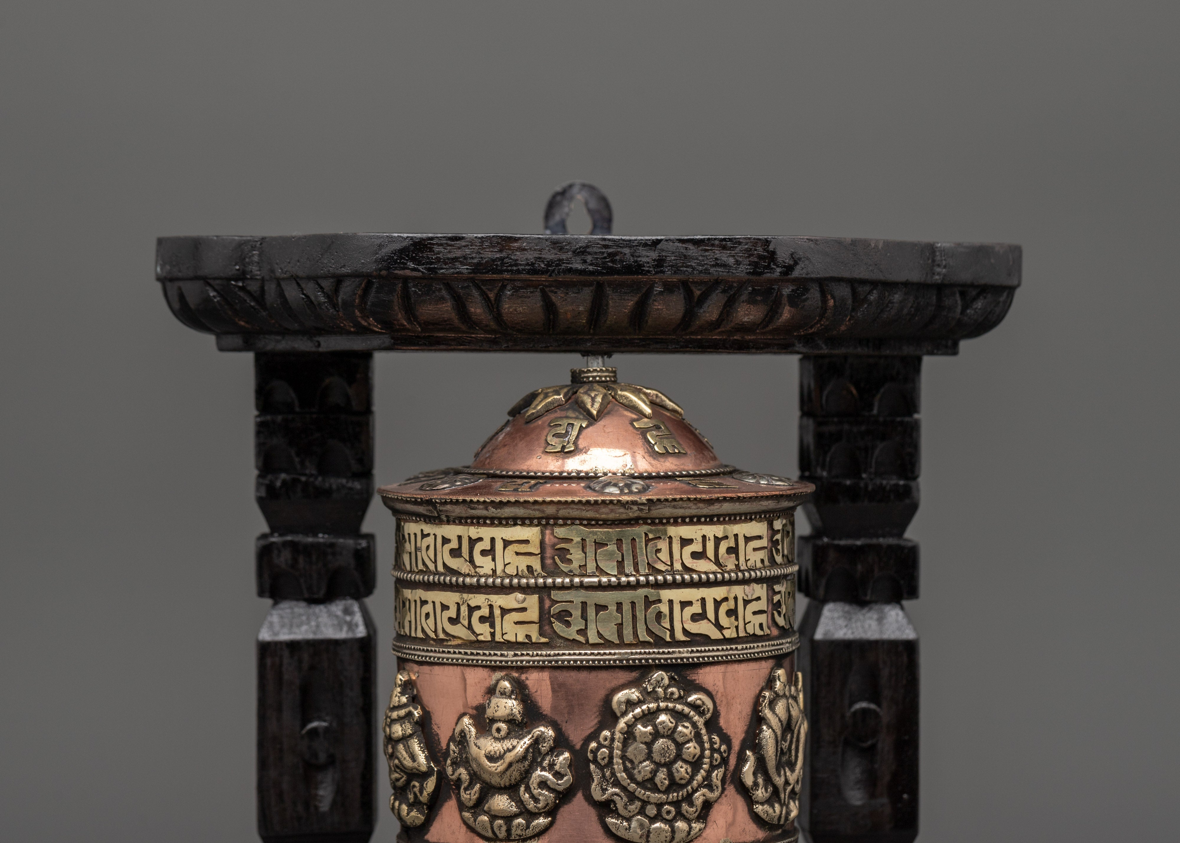 Prayer Wheel for Shrine | Handcrafted Tibetan Buddhist Altar