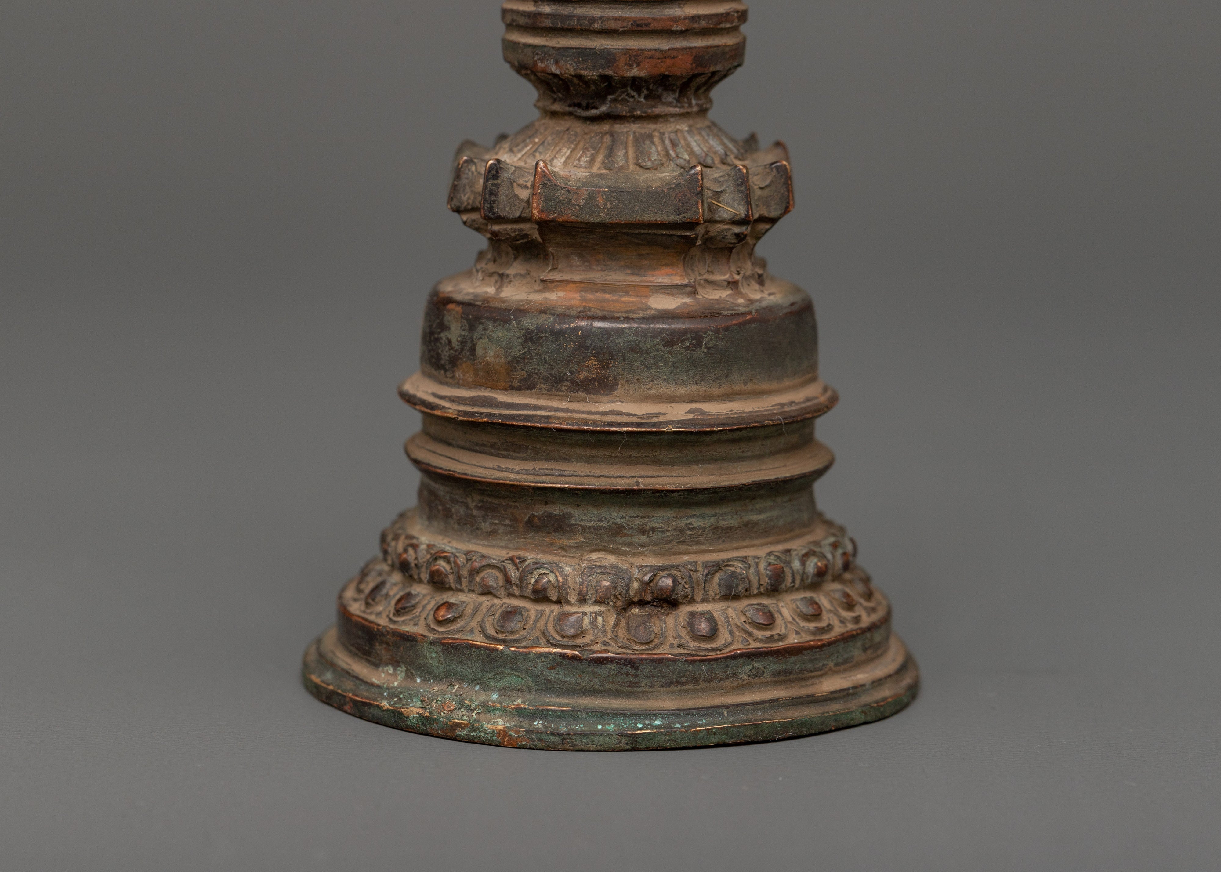 Tibetan Sacred Stupa Antique Copper Stupa | Sacred Buddhist Symbol