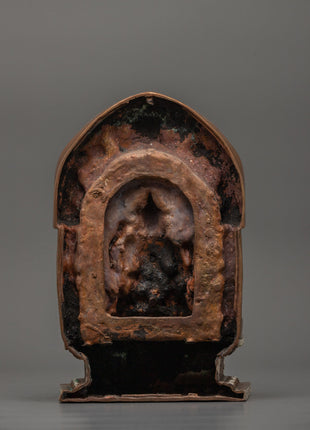 Chenrezig Oxidized Handmade Sculpture | Himalayan Sacred Shrine Artwork