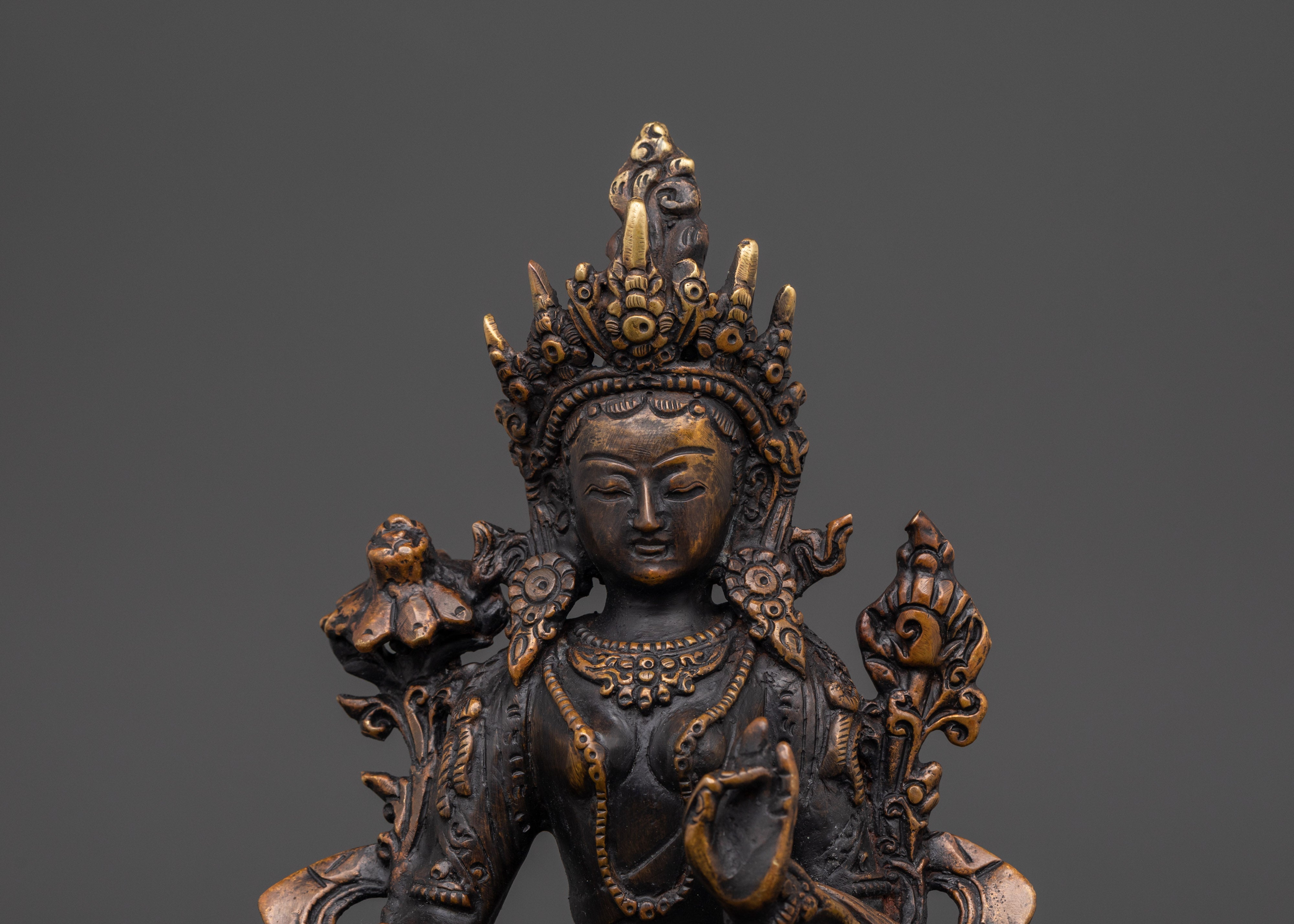 Antique Finishing Green Tara Statue | Mother of Liberation