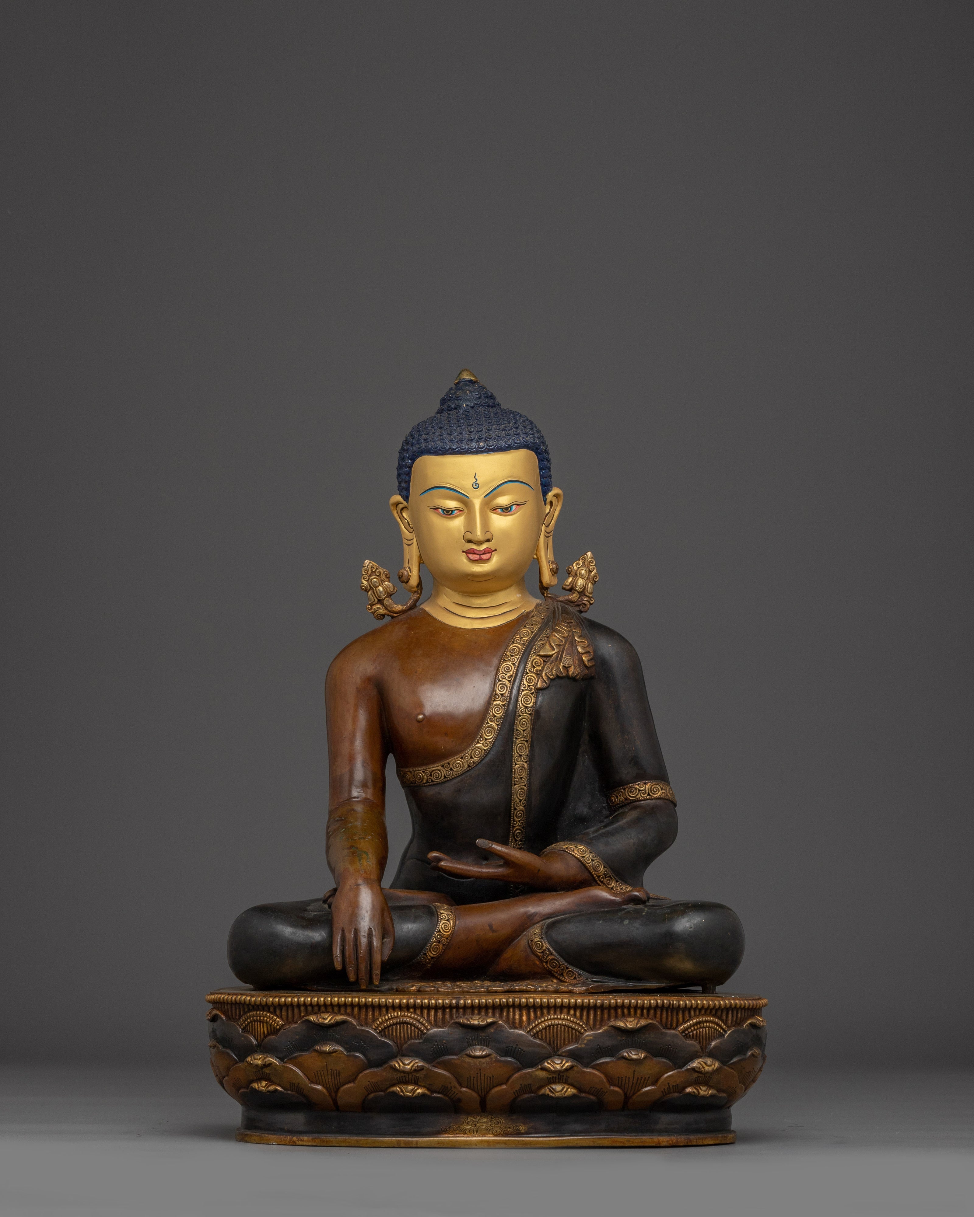 Copper Sculpture Shakyamuni Buddha Statue | Enlightenment Home Art