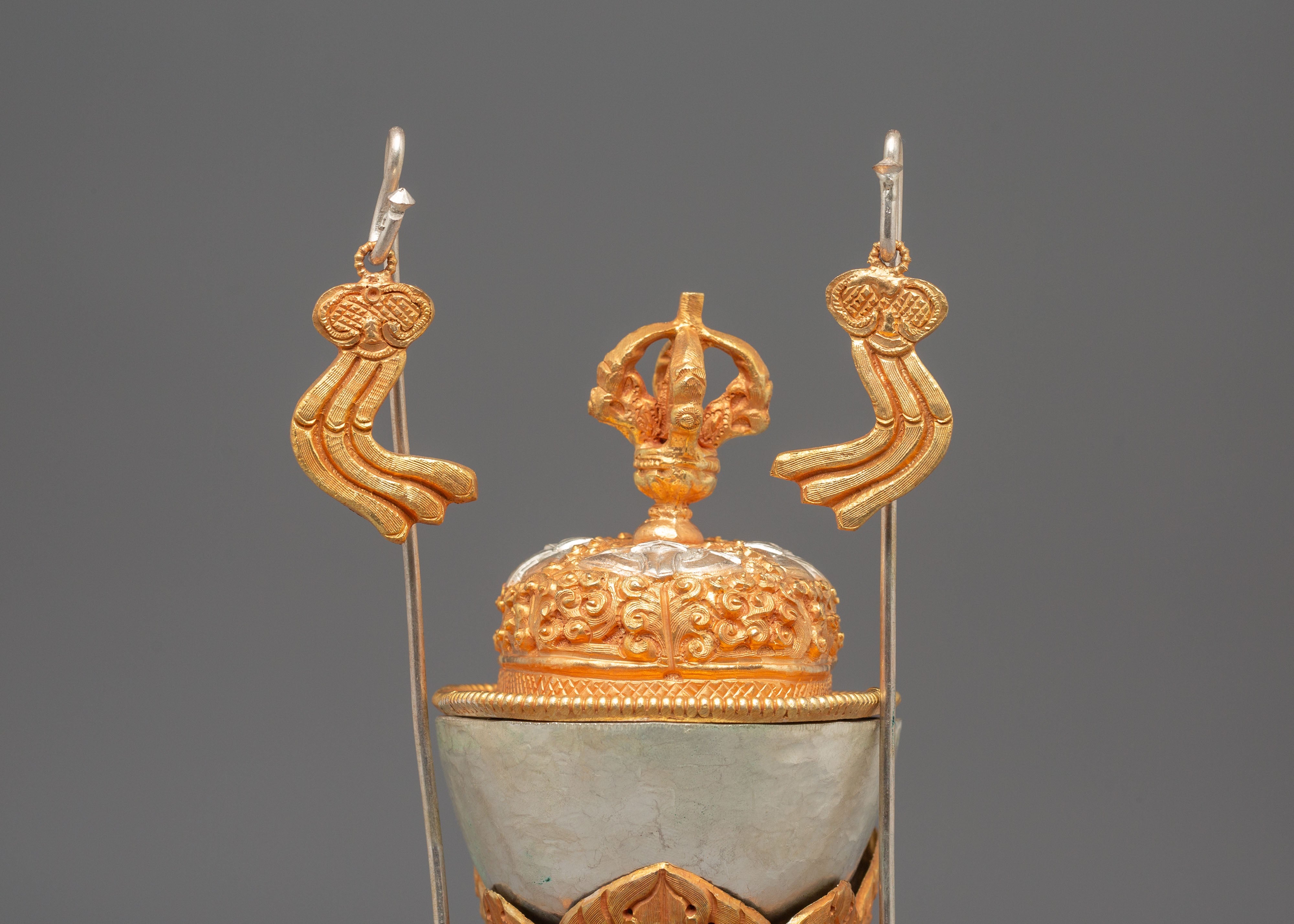 Sacred Tibetan Kapala Ceremonial Item | Buddhist Ritual Offering Artifact