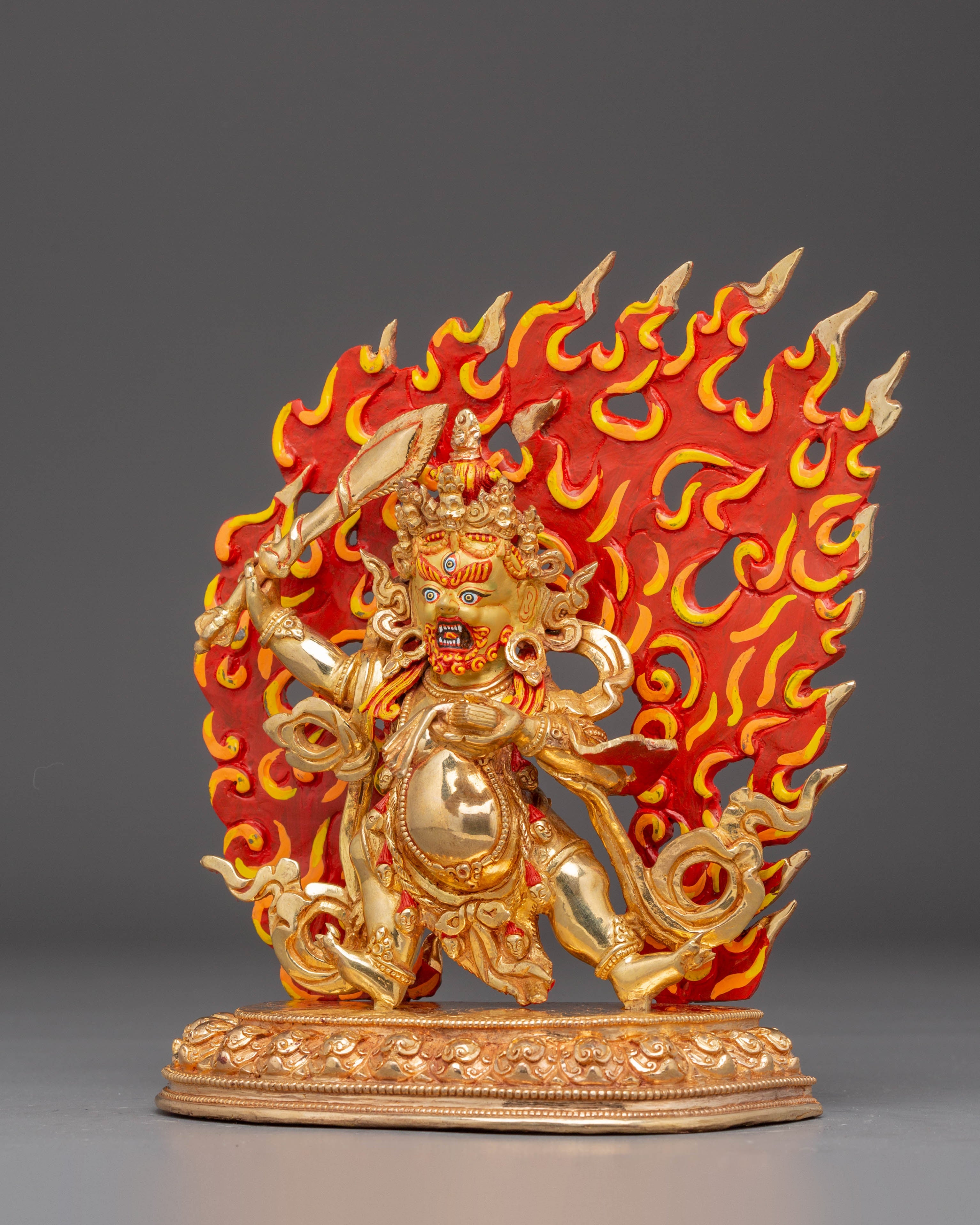 Wrathful Black Manjushri Statue | Tibetan Buddhist Deity of Wisdom