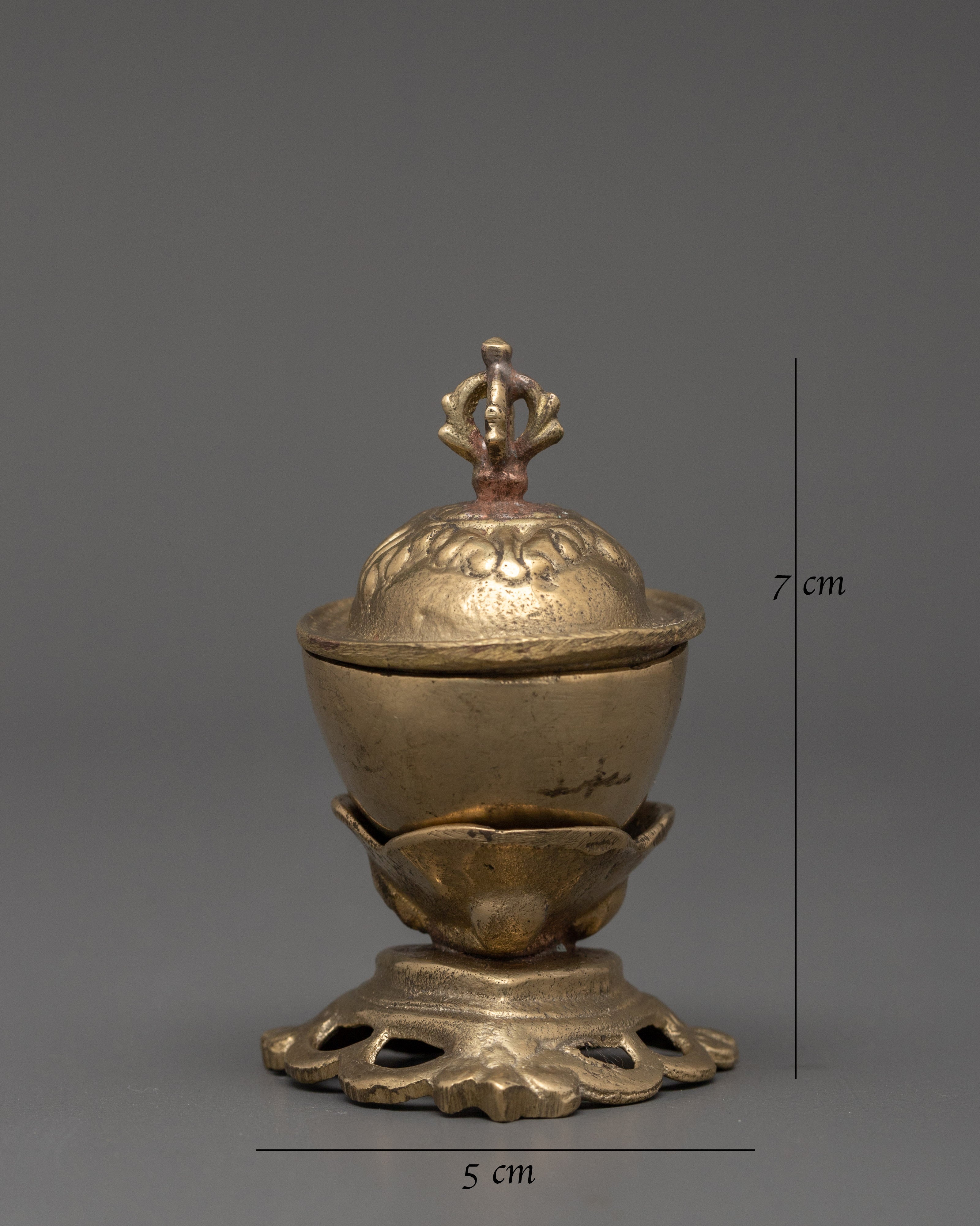 Brass Kapala Skull Cup Set | Handcrafted for Ritual and Meditation